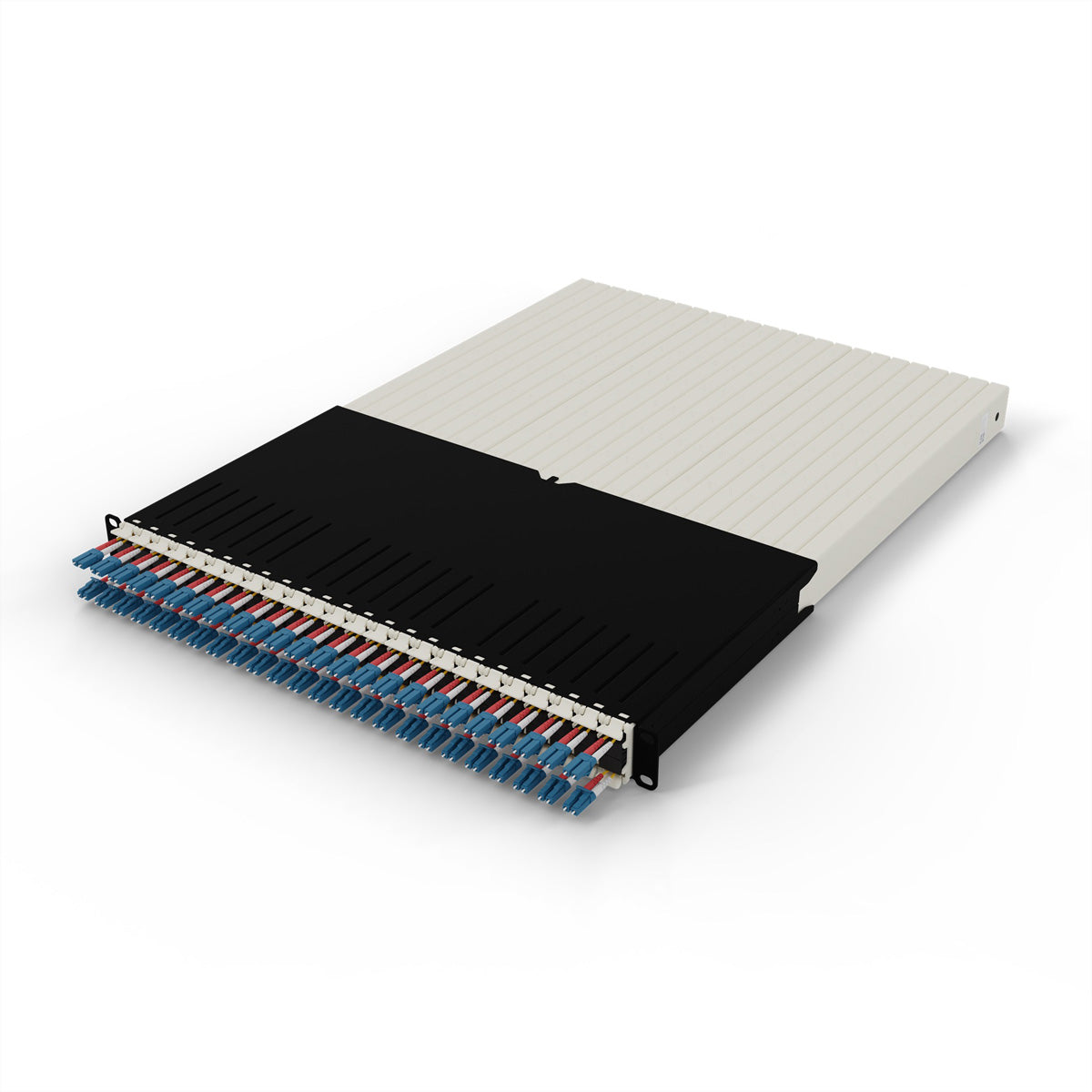 patchbox.one 30RU – Patchpanel LWL – 24× LC‑LC, OS2 Single‑Mode (9/125 µm), 1,8 m, LSZH, 19", 1U