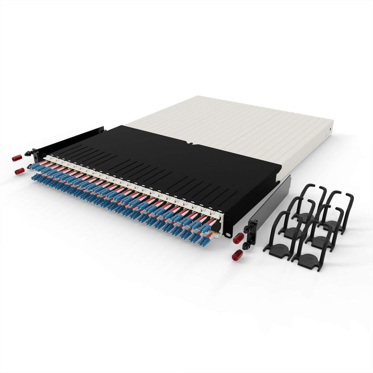 patchbox.one 30RU – Patchpanel LWL – 24× LC‑LC, OS2 Single‑Mode (9/125 µm), 1,8 m, LSZH, 19", 1U
