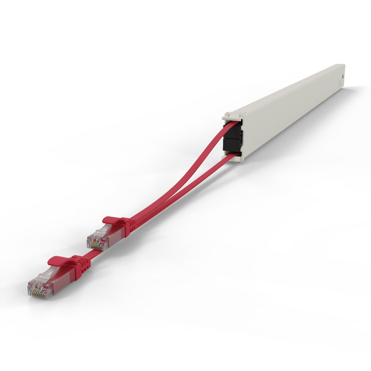 patchbox.one Kassette 46RU Patchkabel – Cat6a U/UTP, 2,5 m, Rot, RJ-45