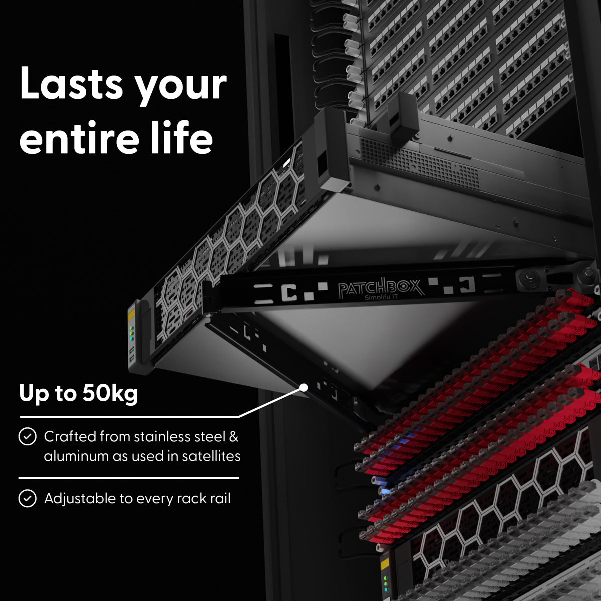 PATCHBOX Setup.exe – Installationswerkzeug – 19" Rack, 1U, bis 50 kg, Schwarz