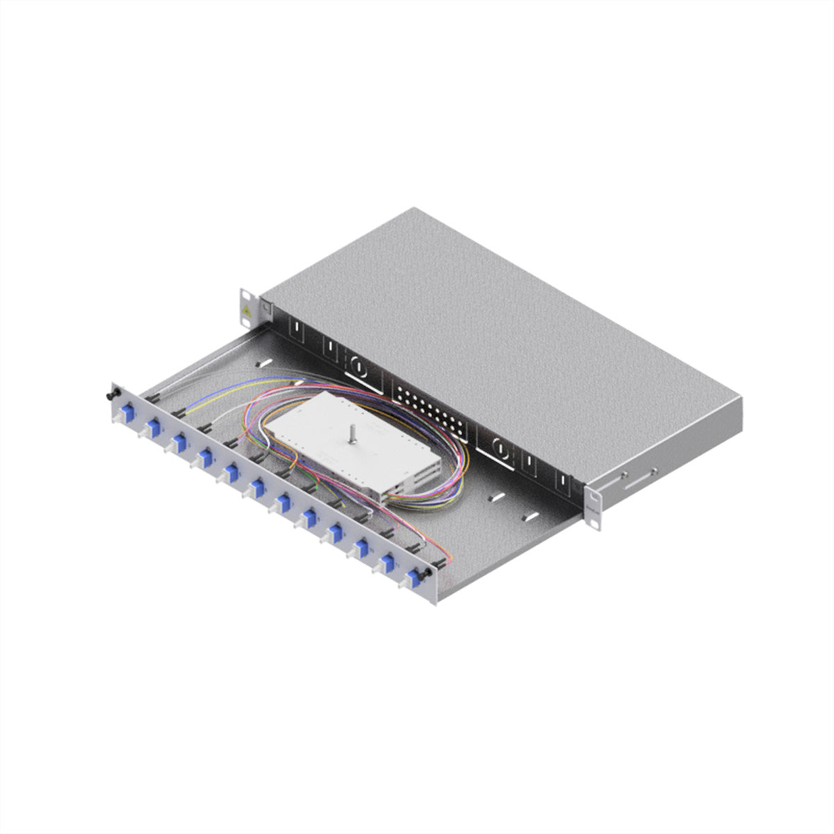 EasyLan LWL-Spleissbox Grade C – 12× LC-Duplex, OS2, 1U, für 19"-Schranksysteme