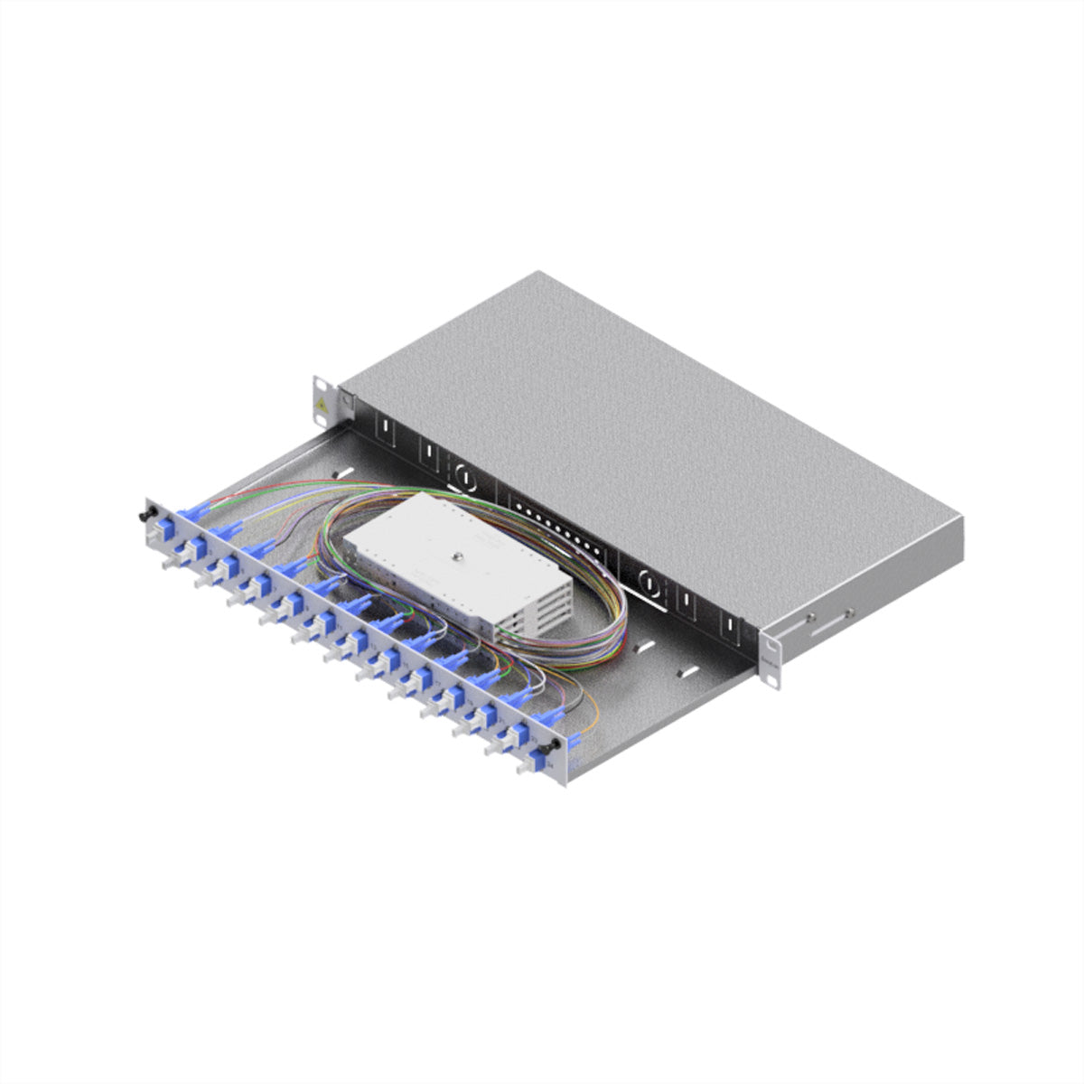 EasyLan LWL-Spleissbox Grade C – 19", 1U, 24× LC-Duplex, OS2