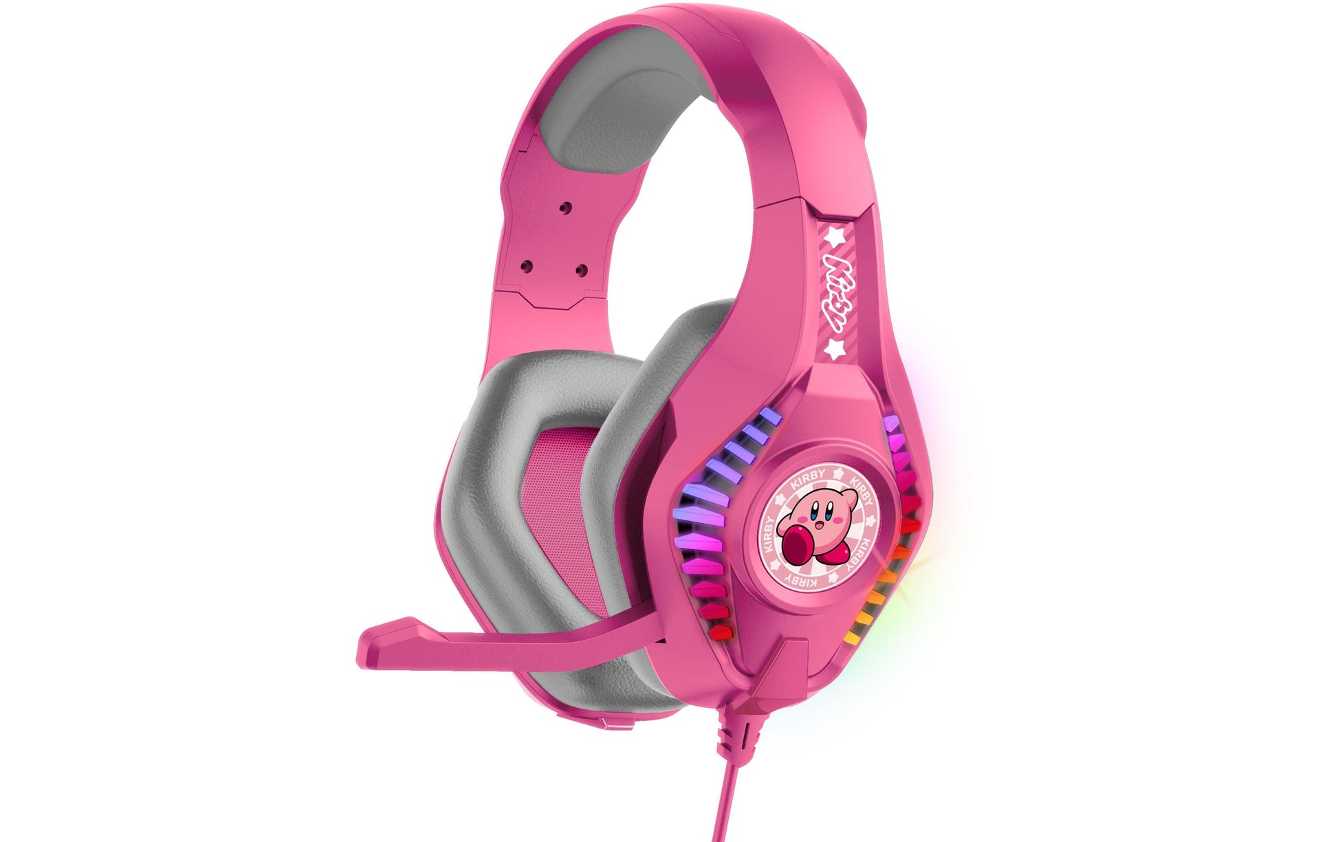 OTL Technologies OTL Nintendo Kirby PRO G5 – Duo Headset, Over-Ear – 3,5 mm Klinke, wegklappbares Mikrofon – Rosa