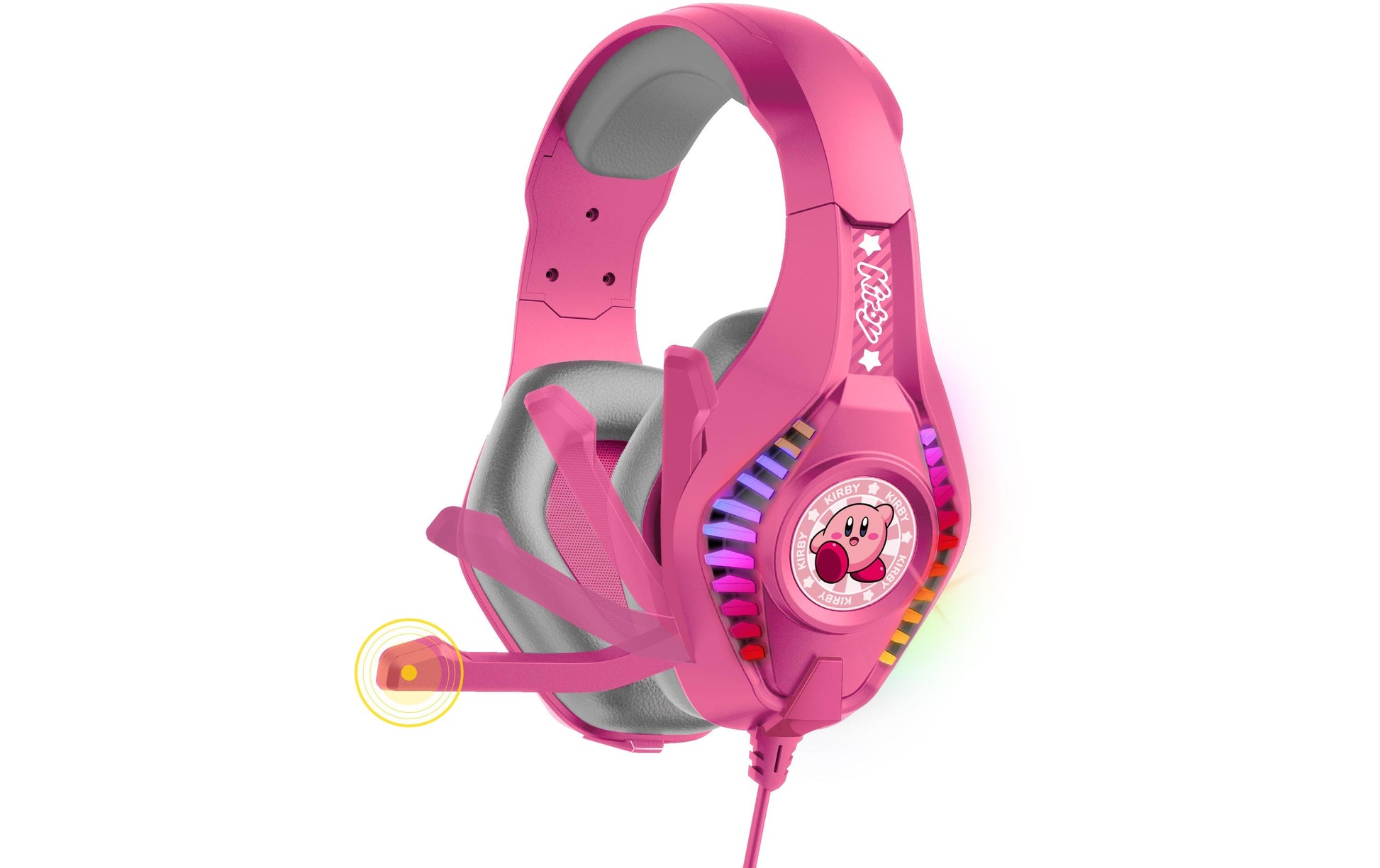 OTL Technologies OTL Nintendo Kirby PRO G5 – Duo Headset, Over-Ear – 3,5 mm Klinke, wegklappbares Mikrofon – Rosa