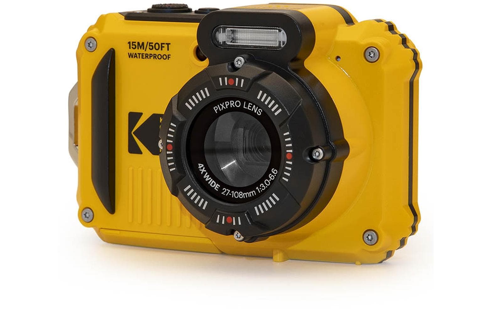Kodak WPZ2 – Outdoor-Kompaktkamera, 16,3 MP 1/2,3", 1080p, 4× opt. Zoom, Gelb
