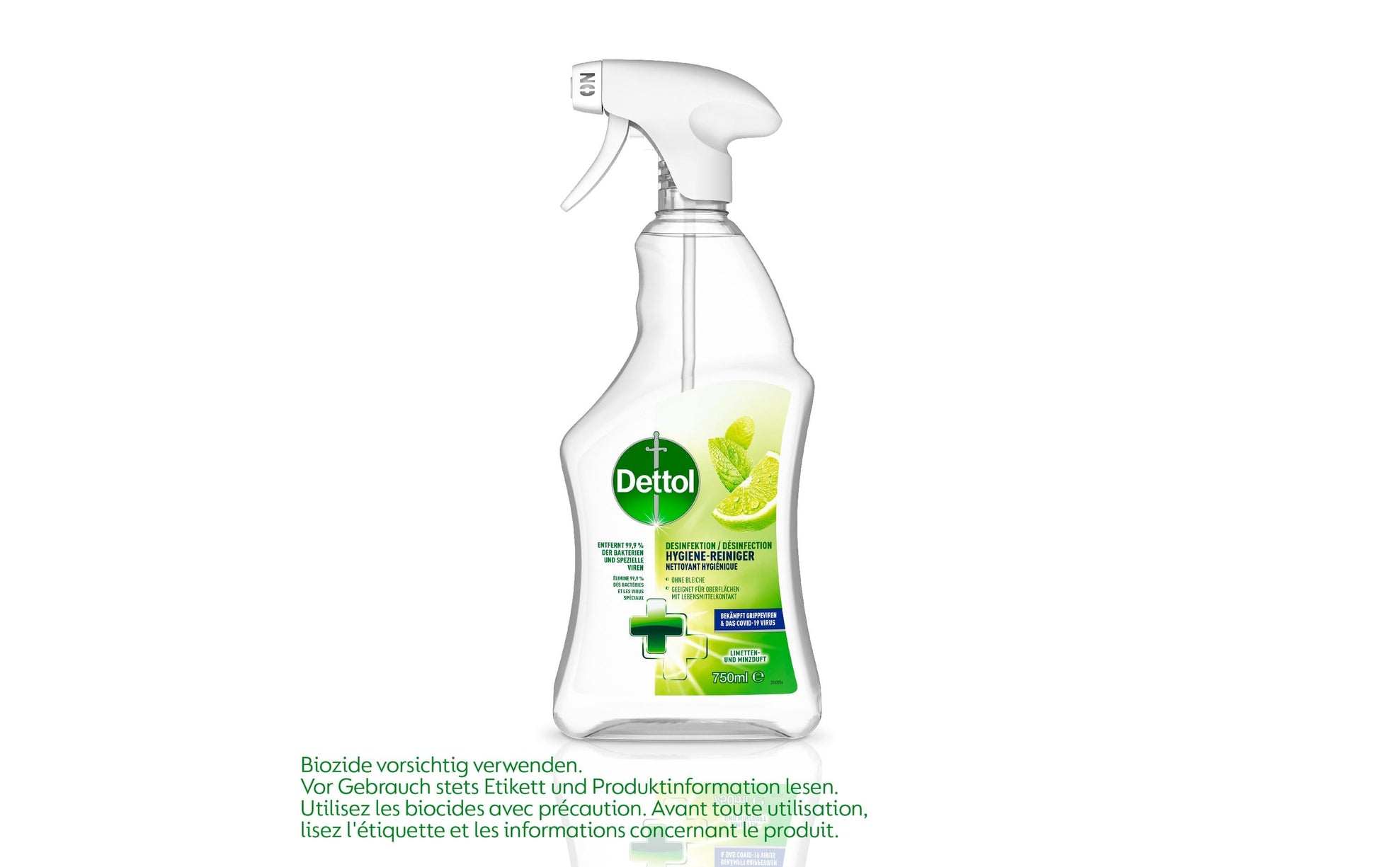 Dettol Allzweckreiniger für Oberflächen – Limette & Minze, Spray – 750 ml