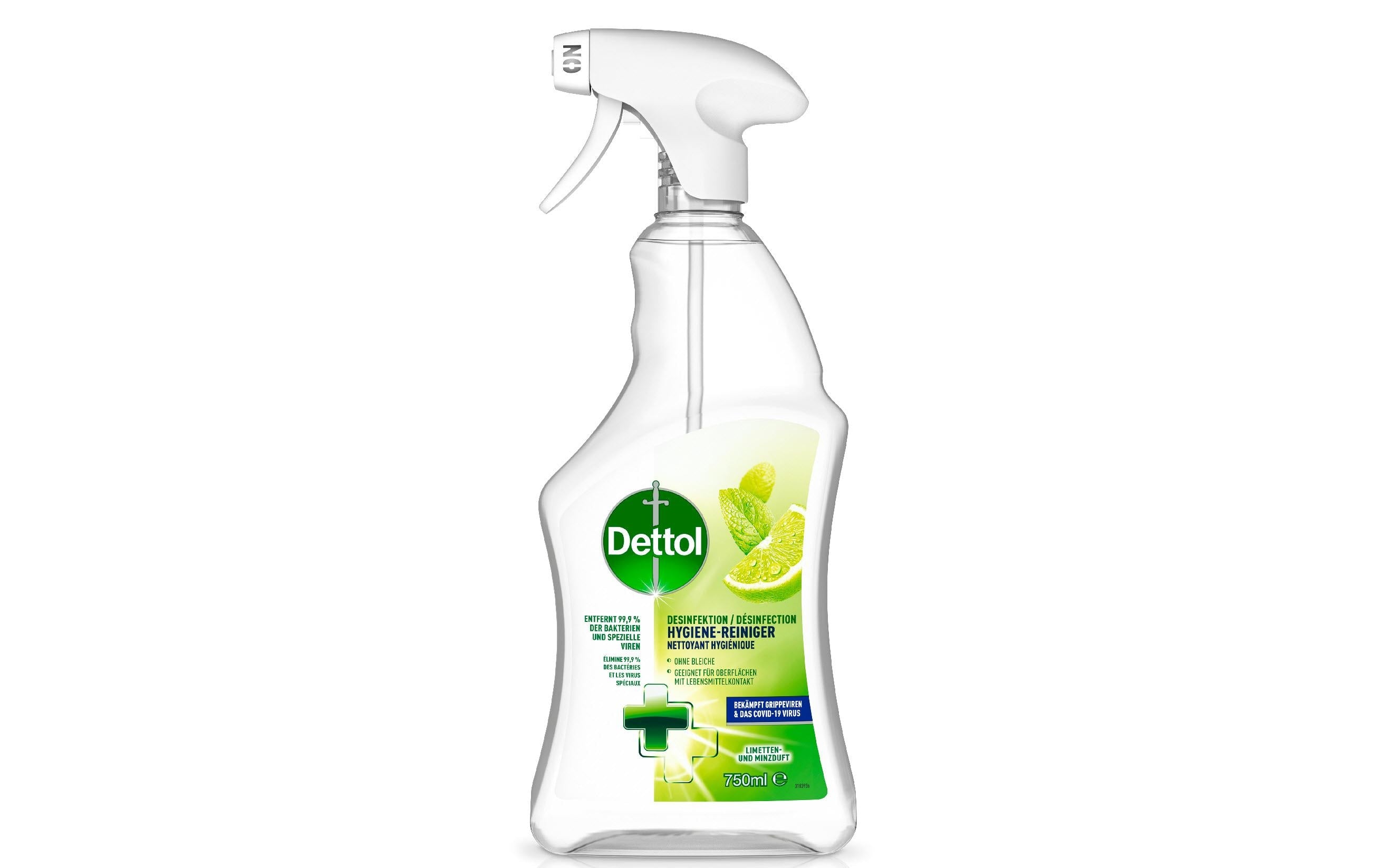 Dettol Allzweckreiniger für Oberflächen – Limette & Minze, Spray – 750 ml