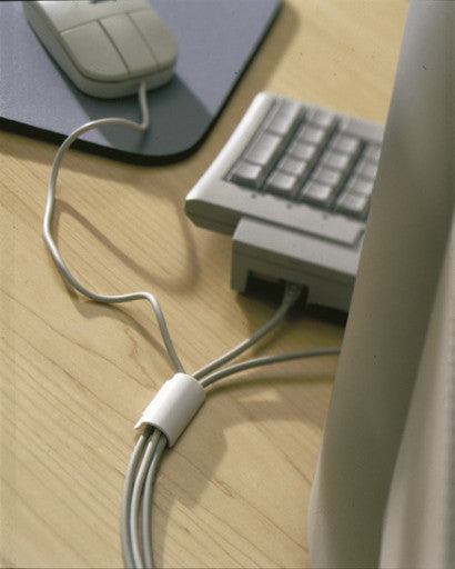 TESA Kabel-Clip – 37 mm, Kunststoff, Weiss, selbstklebend, wiederablösbar, 5er-Pack