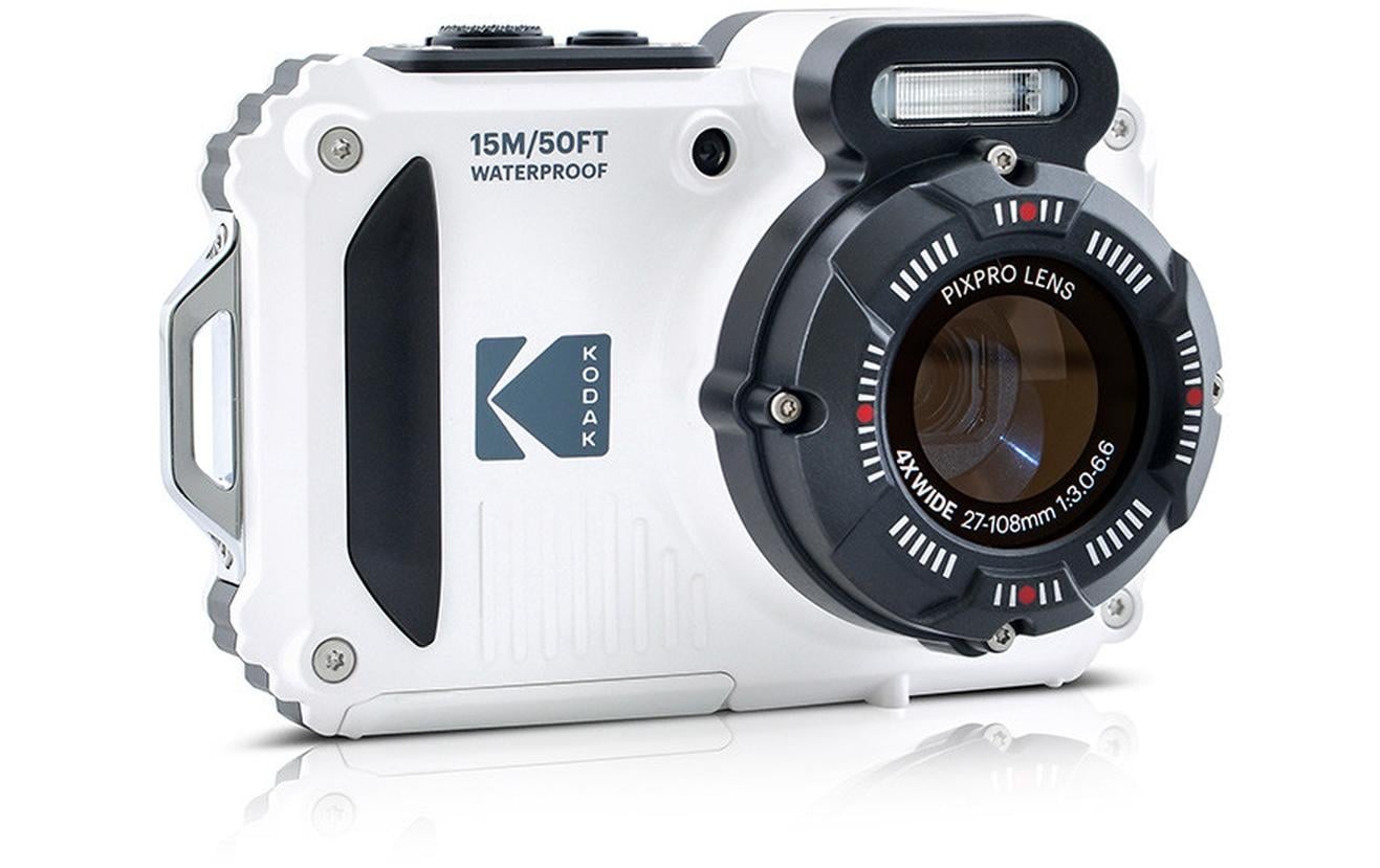 Kodak WPZ2 – Outdoor-Kompaktkamera, 16,3 MP 1/2,3", 1080p, 4× optischer Zoom, Weiss