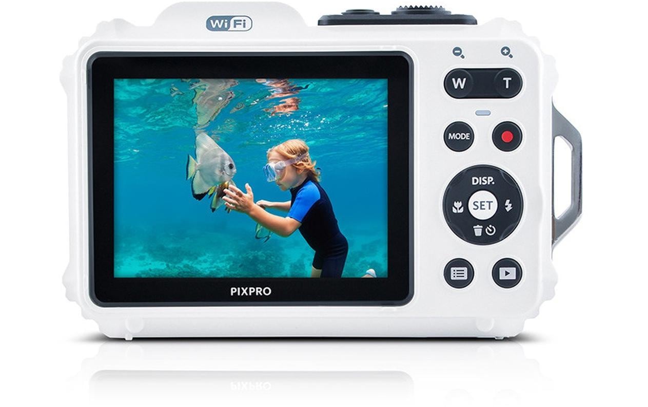 Kodak WPZ2 – Outdoor-Kompaktkamera, 16,3 MP 1/2,3", 1080p, 4× optischer Zoom, Weiss