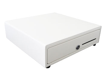 apg Solutions Vasario Slide-Out – Kassenschublade, 4 Scheine/4 Münzen, 330,2 × 330,2 × 101,6 mm, Weiss