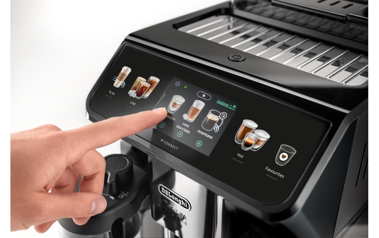 De’Longhi Eletta Explore Kaffeevollautomat – 19 bar, 1,8 l, 300 g, Schwarz