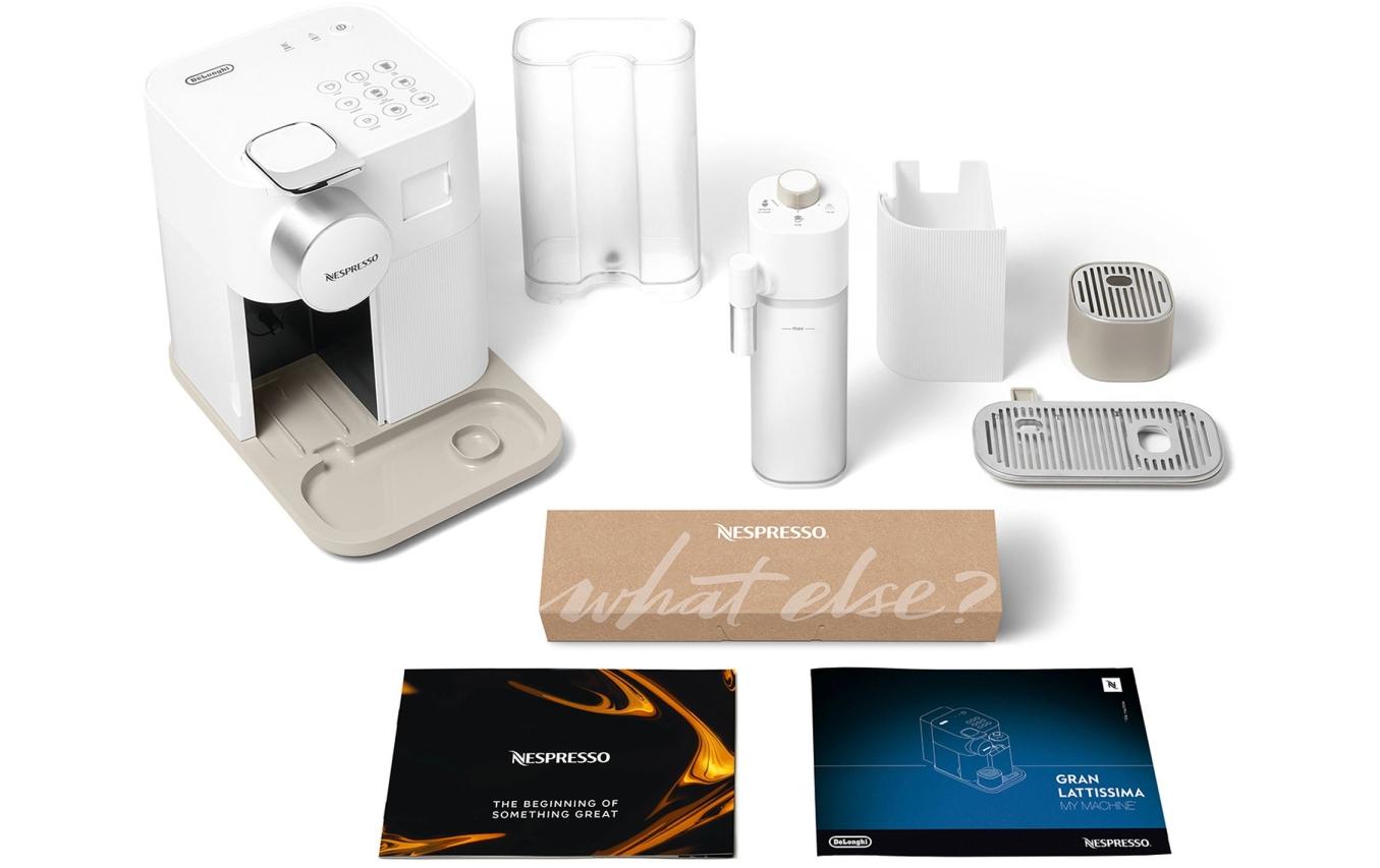 De’Longhi Gran Lattissima Kapselmaschine – für Nespresso-Kapseln, 19 bar, 1,3 l, Weiss
