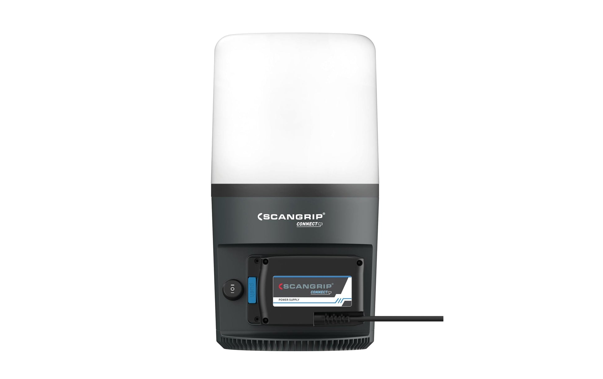 SCANGRIP Arbeitsstrahler – 6'000 lm, 54 W – 6000 K – IP54 – Akkubetrieb, für CAS – Haken – Schwarz