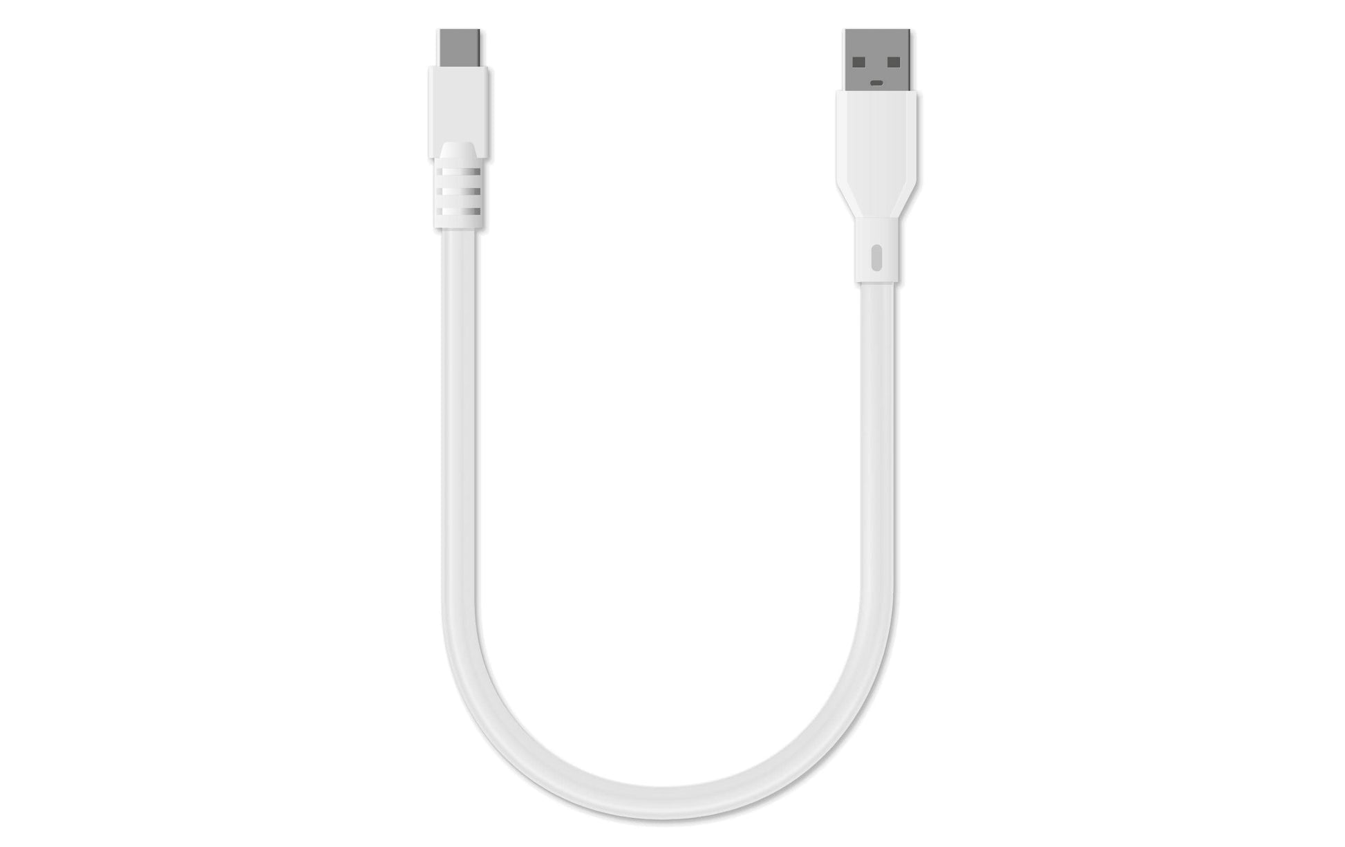 Oxon USB-A auf USB-C Kabel – USB 2.0 (480 Mbit/s) – 0,3 m – Schwanenhals – Weiss – für Oxocard