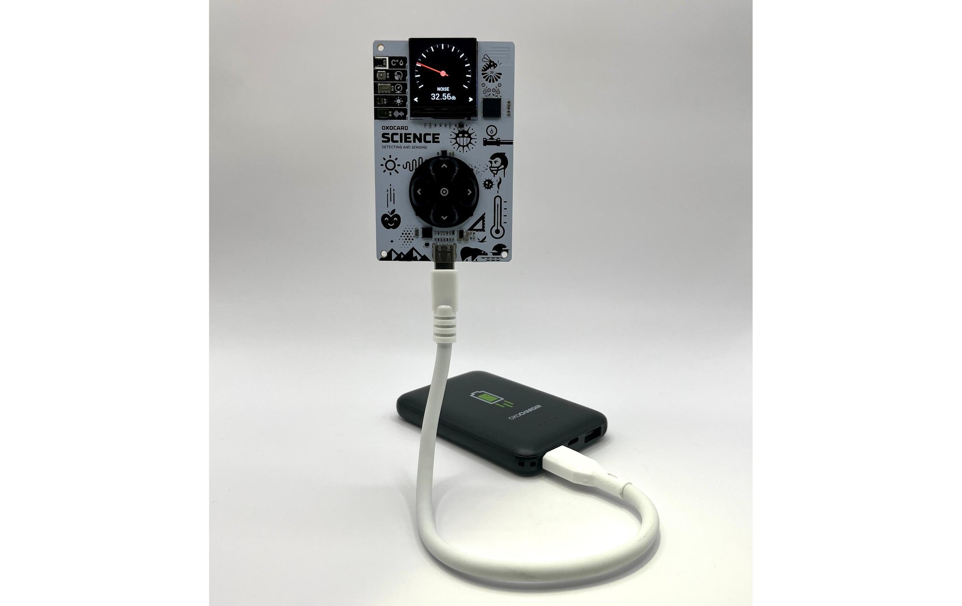 Oxon USB-A auf USB-C Kabel – USB 2.0 (480 Mbit/s) – 0,3 m – Schwanenhals – Weiss – für Oxocard