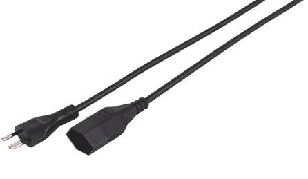 Steffen Verlängerungskabel, T12–T13, 3 m, 1 mm², 3-polig, halogenfrei, angespritzt – schwarz