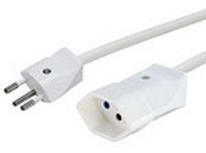Steffen Verlängerungskabel T12–T13, 5 m, 1 mm², 3-adrig, halogenfrei – weiss