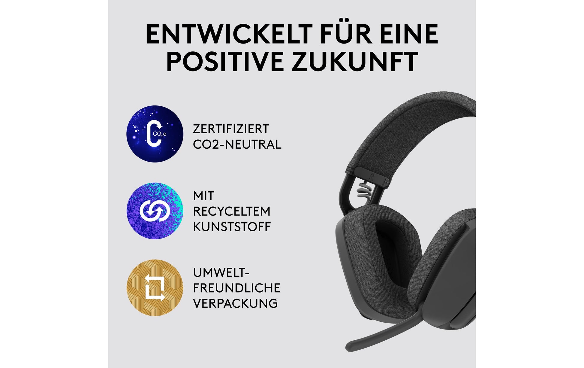 Logitech ZONE VIBE 100 – Kopfhörer – Graphit