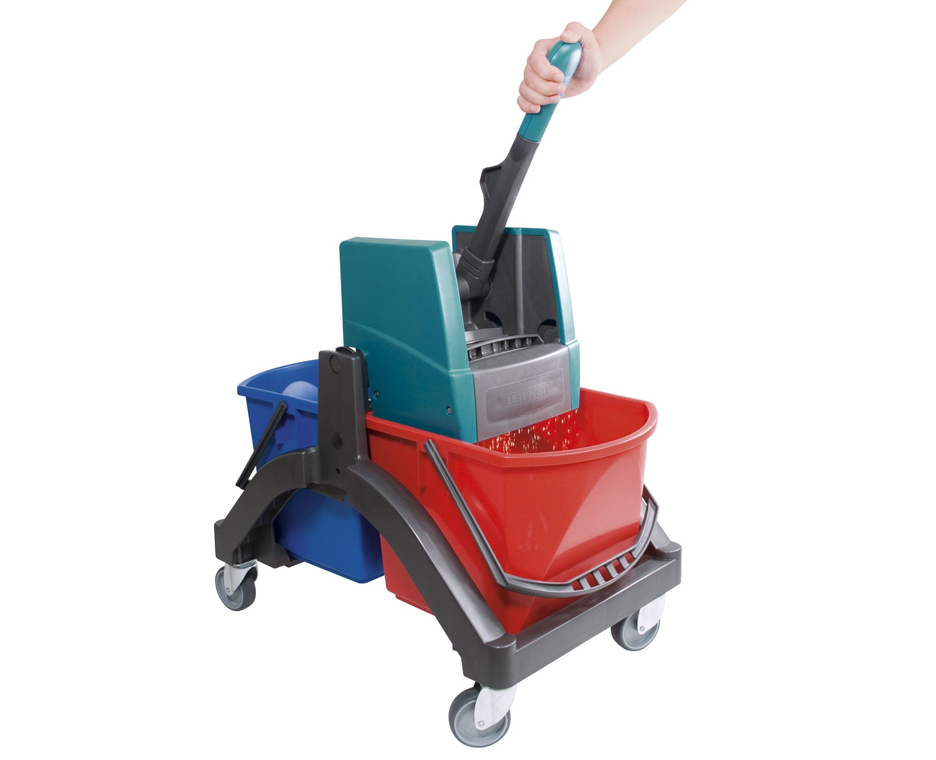 Leifheit Nasswischwagen Duo – 17000 ml, mehrfarbig