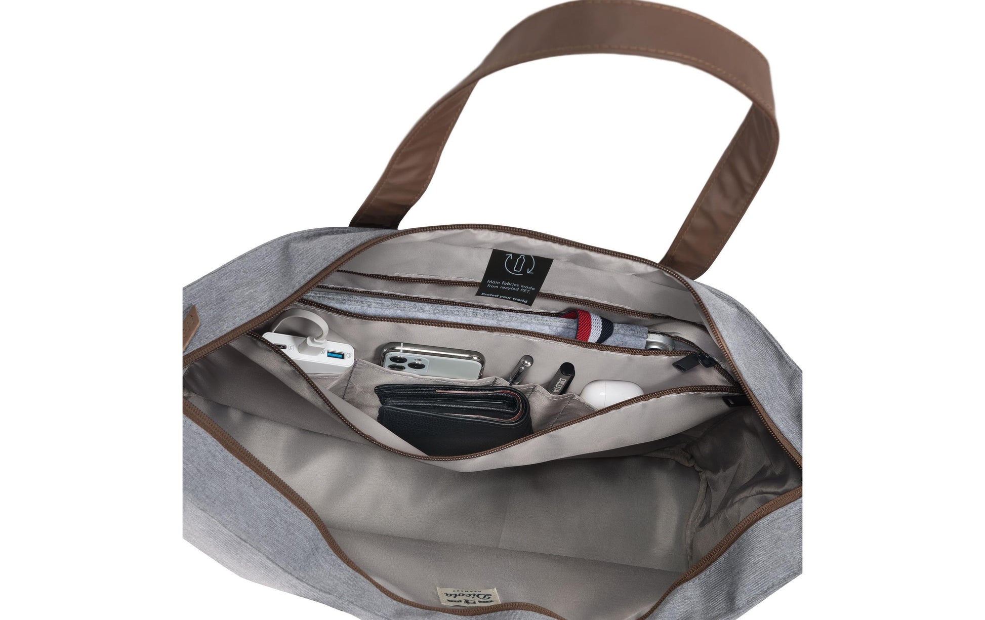 DICOTA Shopper Eco MOTION Notebook-Tasche bis 14,1" – wasserfest, 600D rPET – Grau