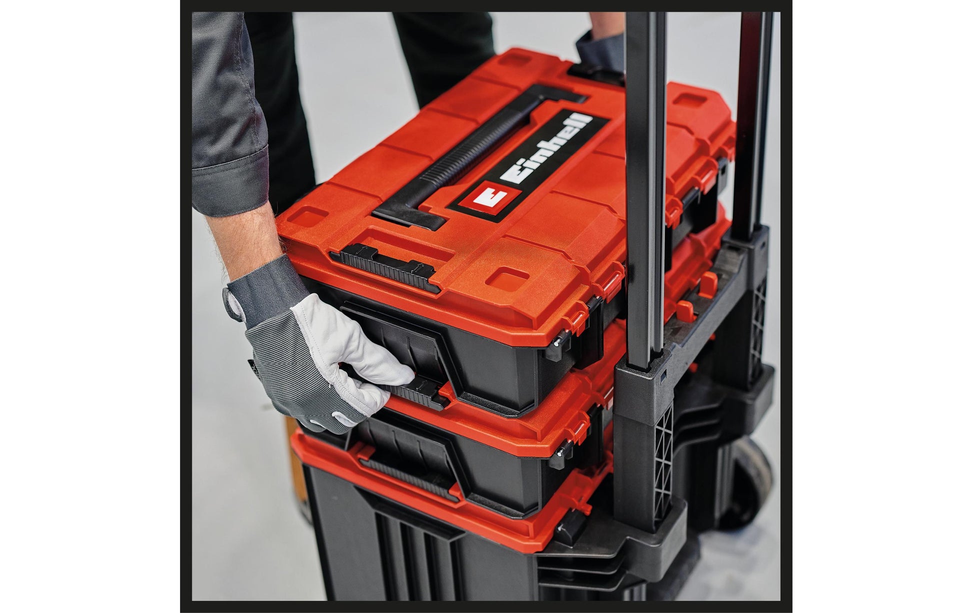 Einhell E-Case Tower Systemkoffer – bestückt, schwarz