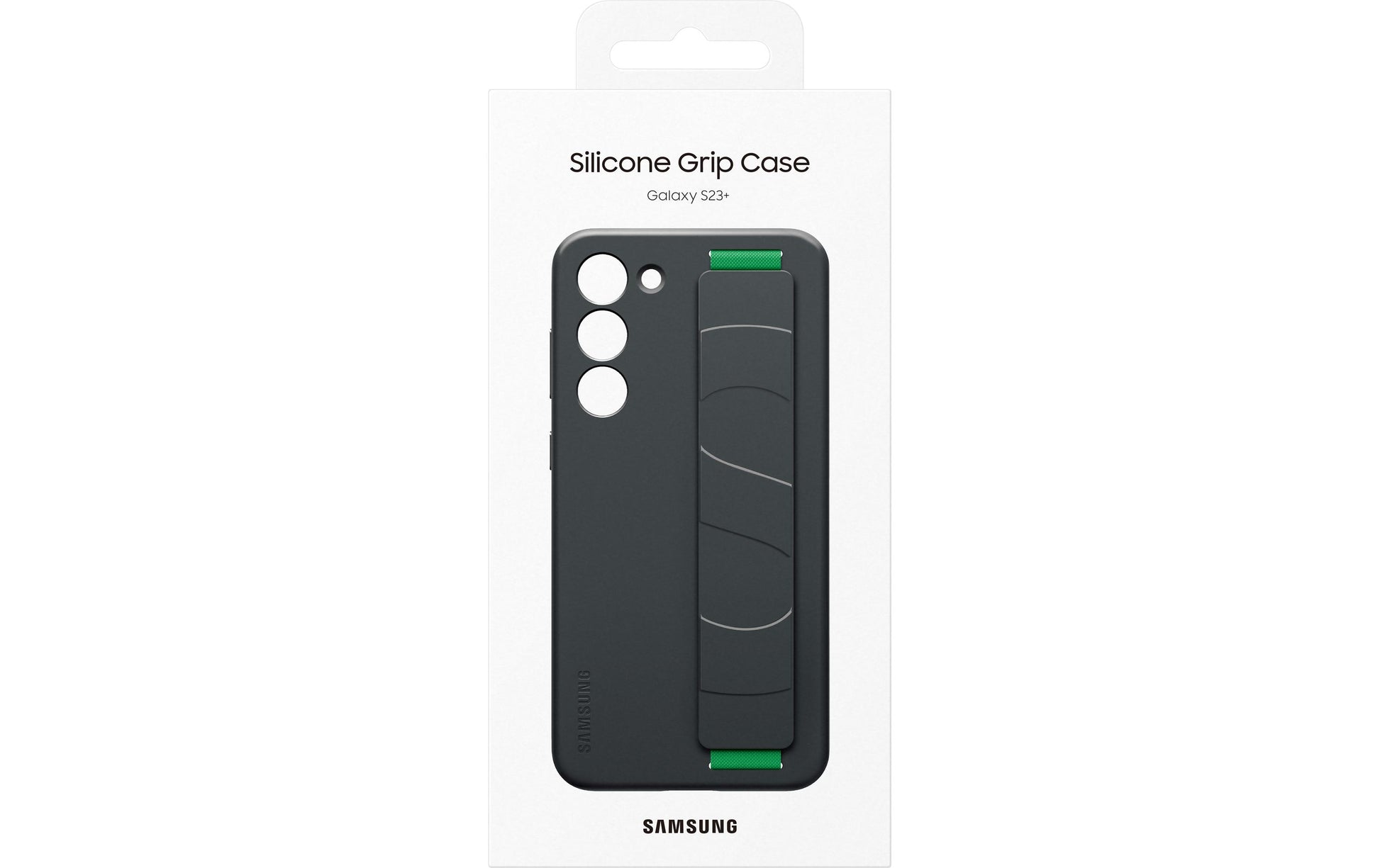 Samsung Backcover – für Samsung Galaxy S23+ – schwarz – Silikon, mit Kordel