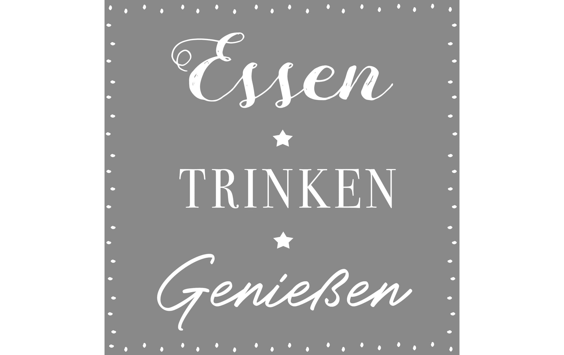 Braun + Company Servietten Text Grau – 33 × 33 cm, 3-lagig – 20 Stück
