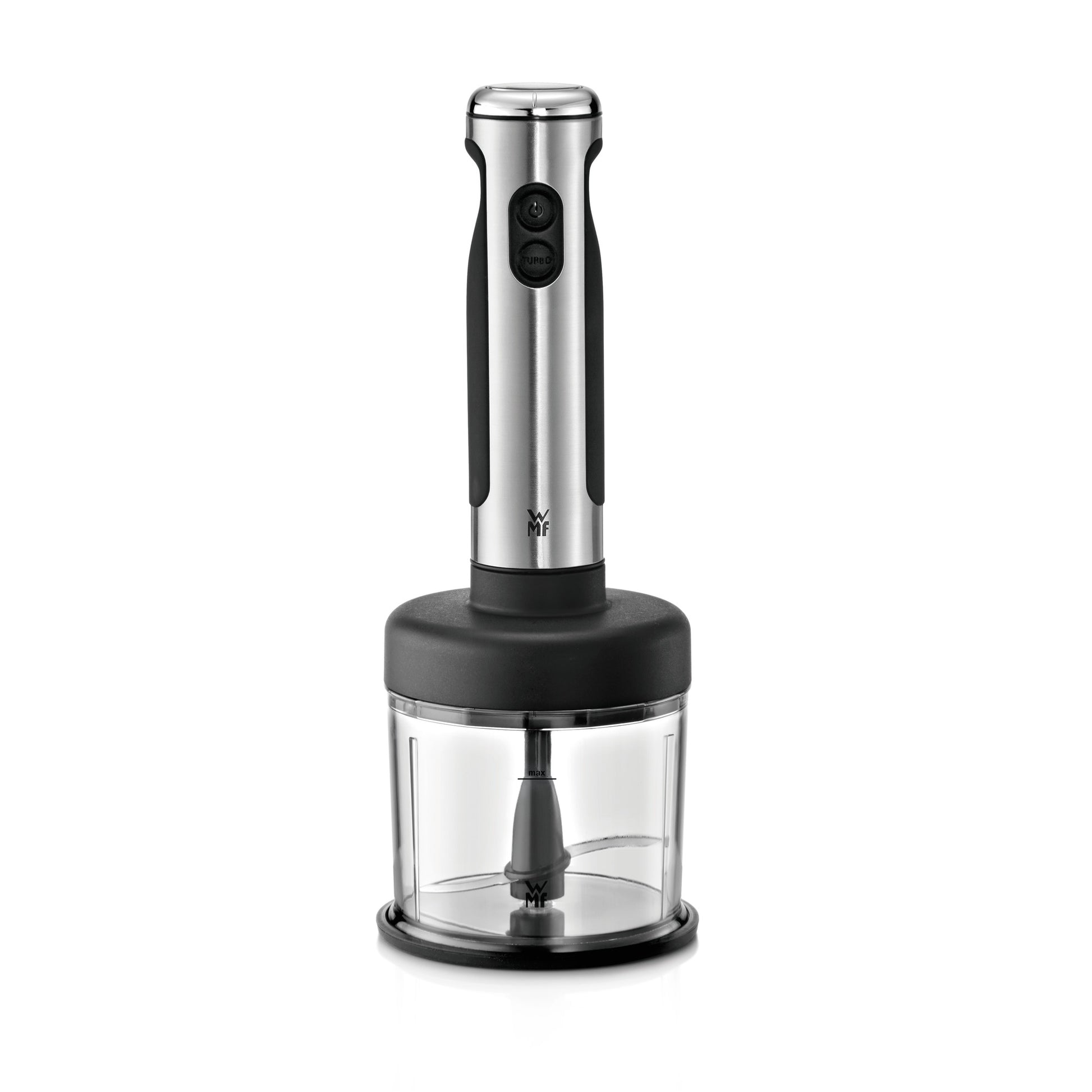 WMF LINEO Stabmixer – 1 l, 700 W, Zerkleinerer & Milchaufschäumer – schwarz/edelstahl