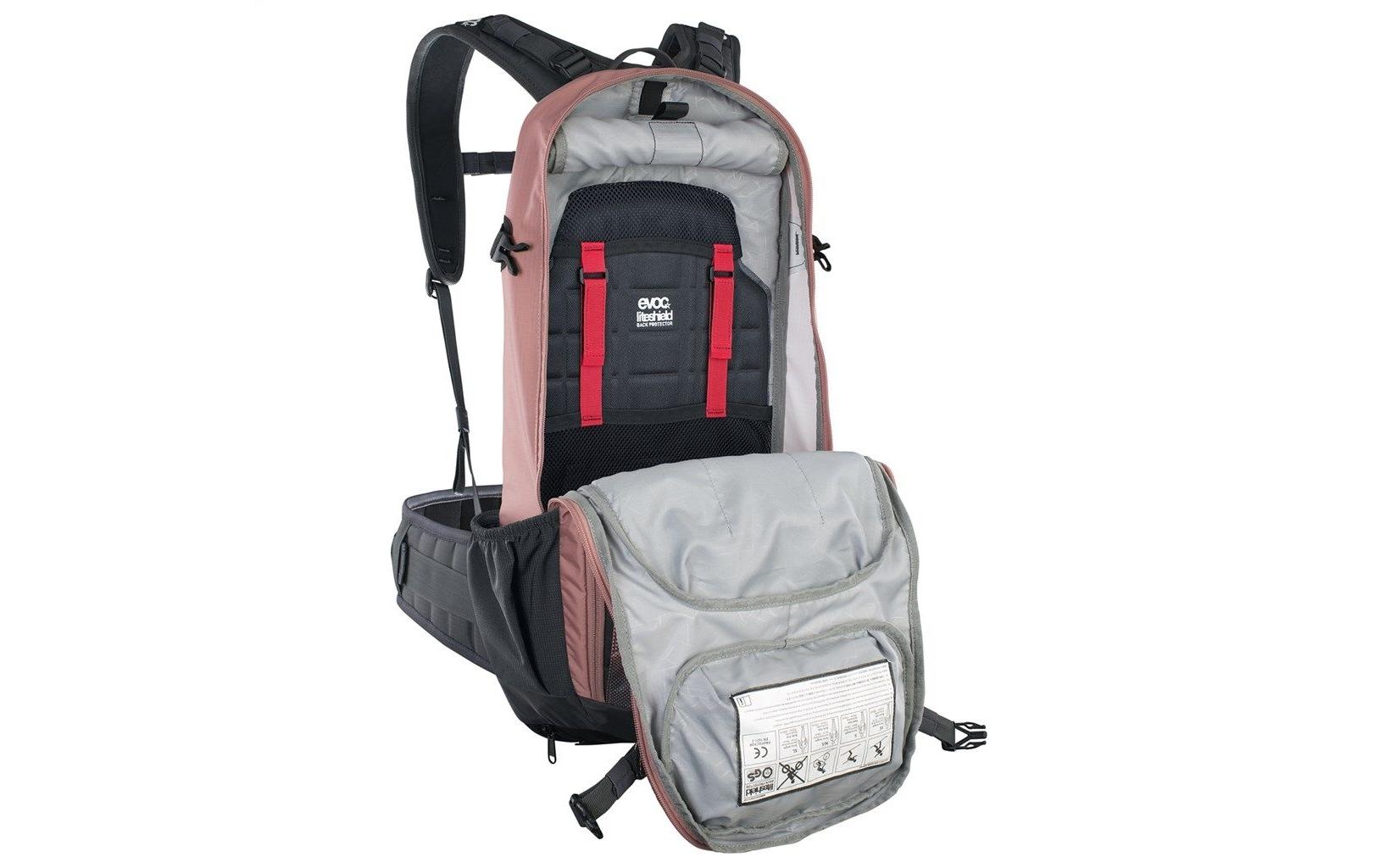 EVOC FR Enduro – Bike-Rucksack – 16 l, Trinksystem, Grau/Rosa