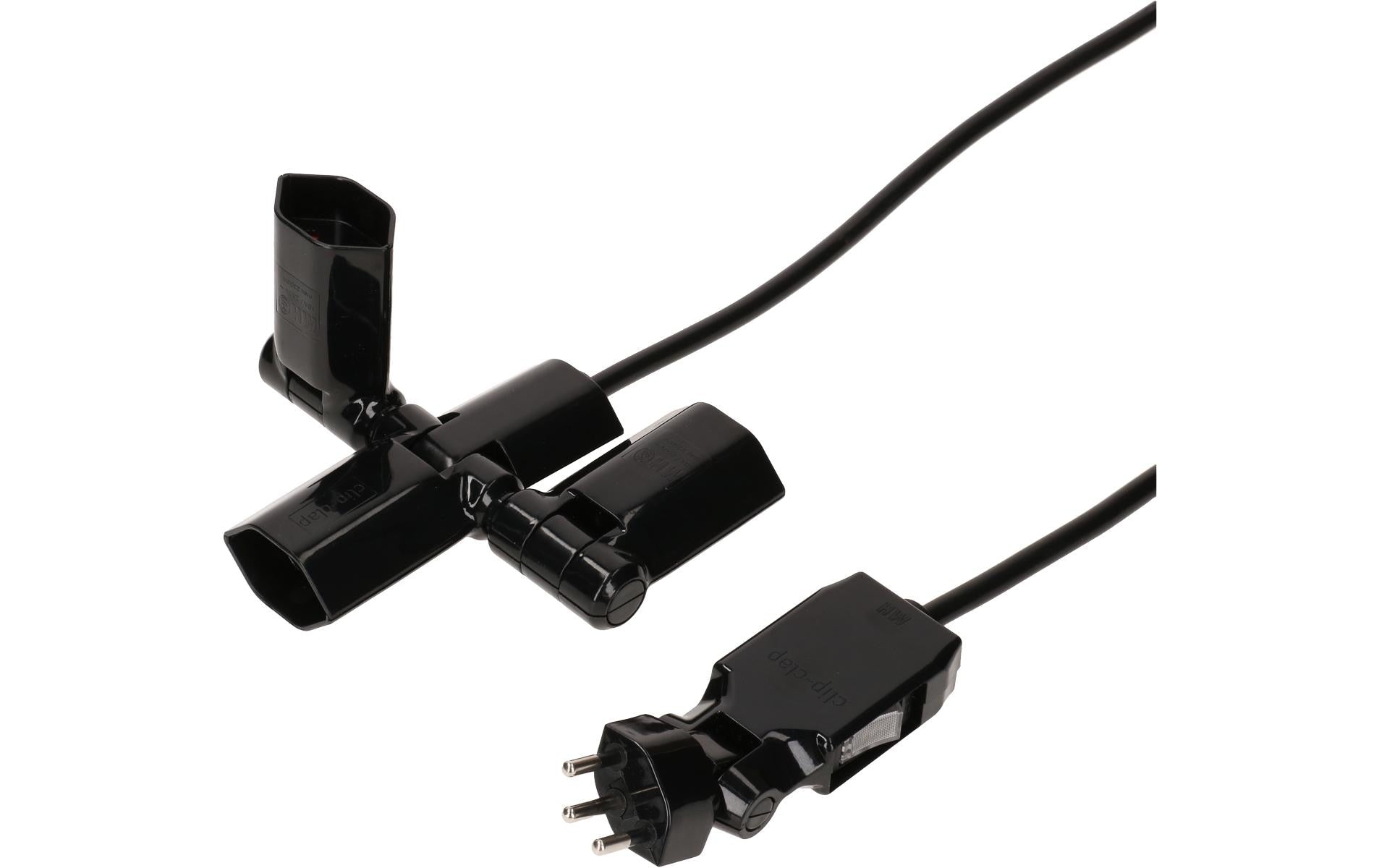 Max Hauri AG Max Hauri Steckdosenleiste – 3×T13, 2 m Kabel, Schalter, drehbar 130°, IP20