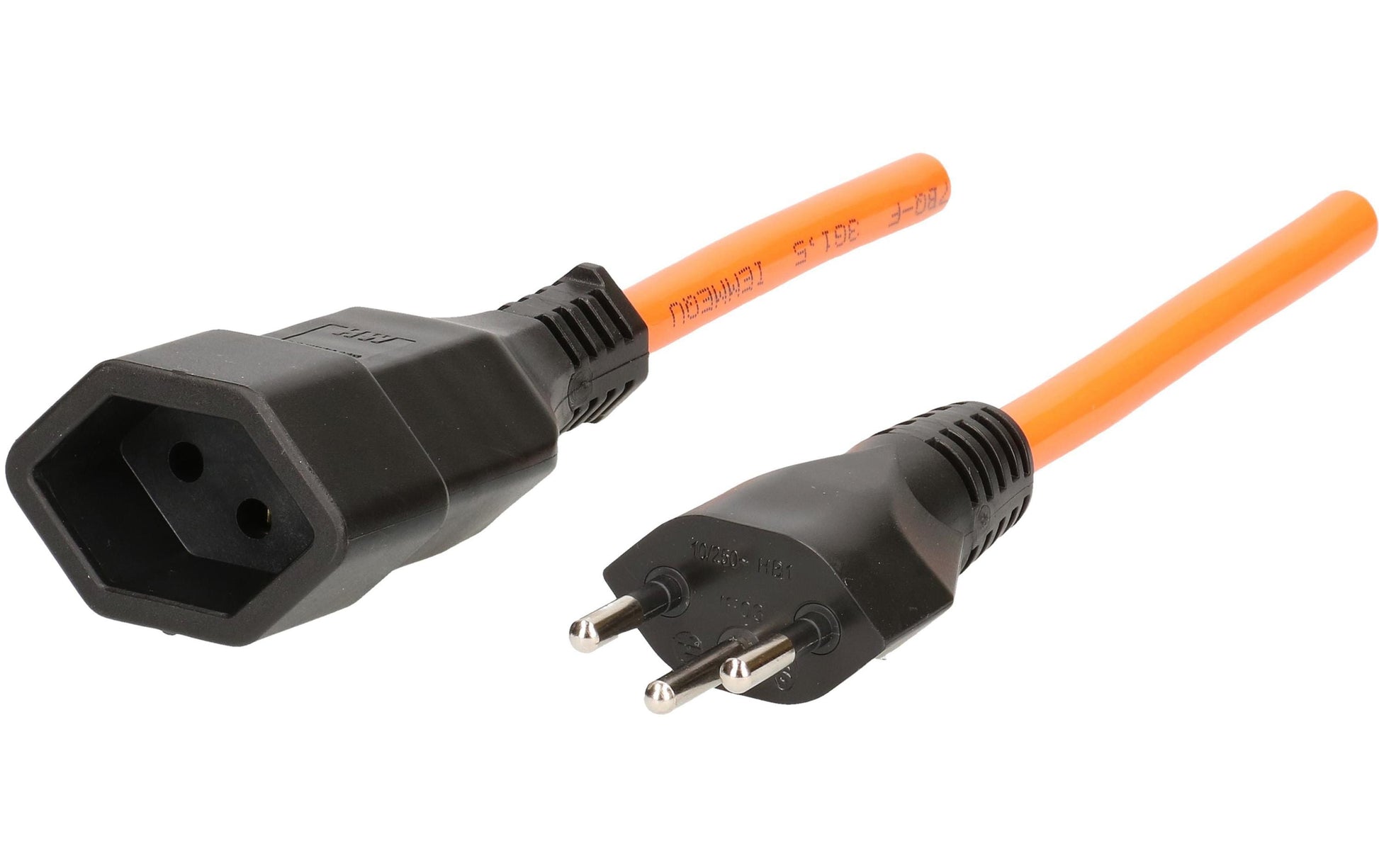 Max Hauri AG Max Hauri Verlängerungskabel – T13–T13, 5 m, 3×1 mm², orange
