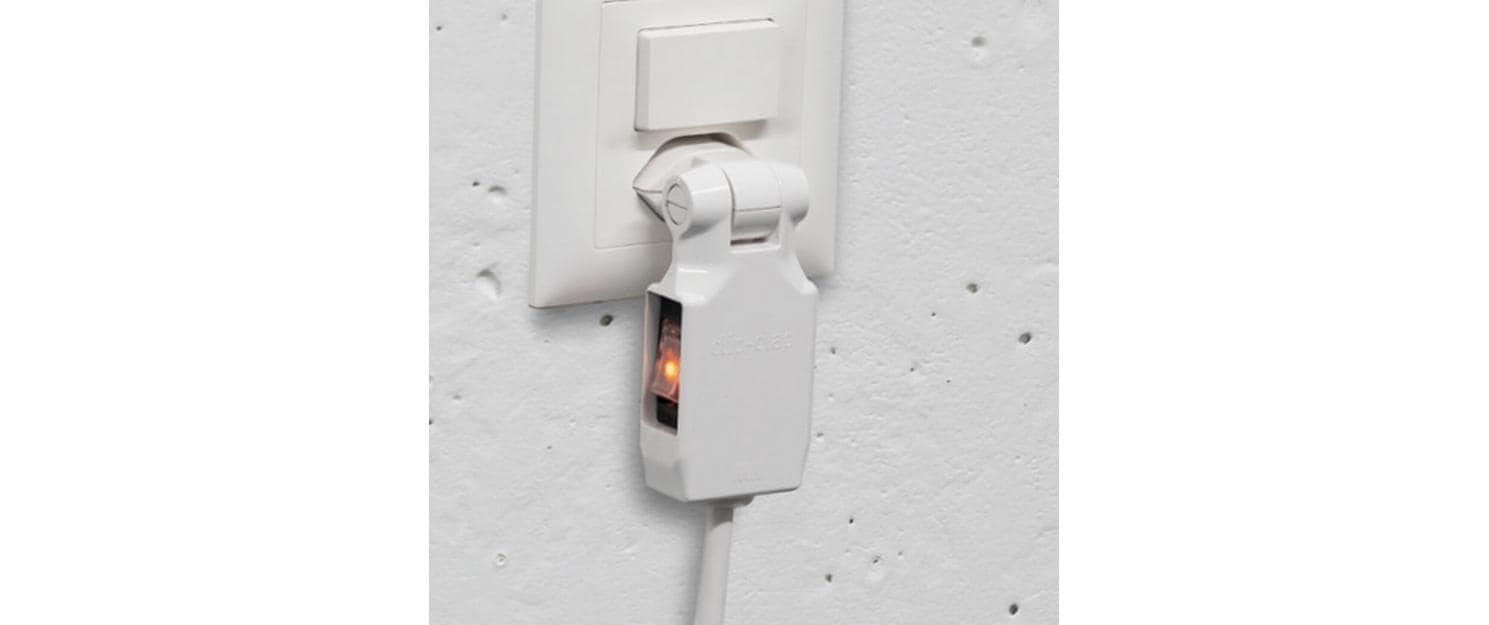 Max Hauri AG Max Hauri Steckdosenleiste, 3×T13, mit Schalter, 2 m, klappbar 180° – weiss