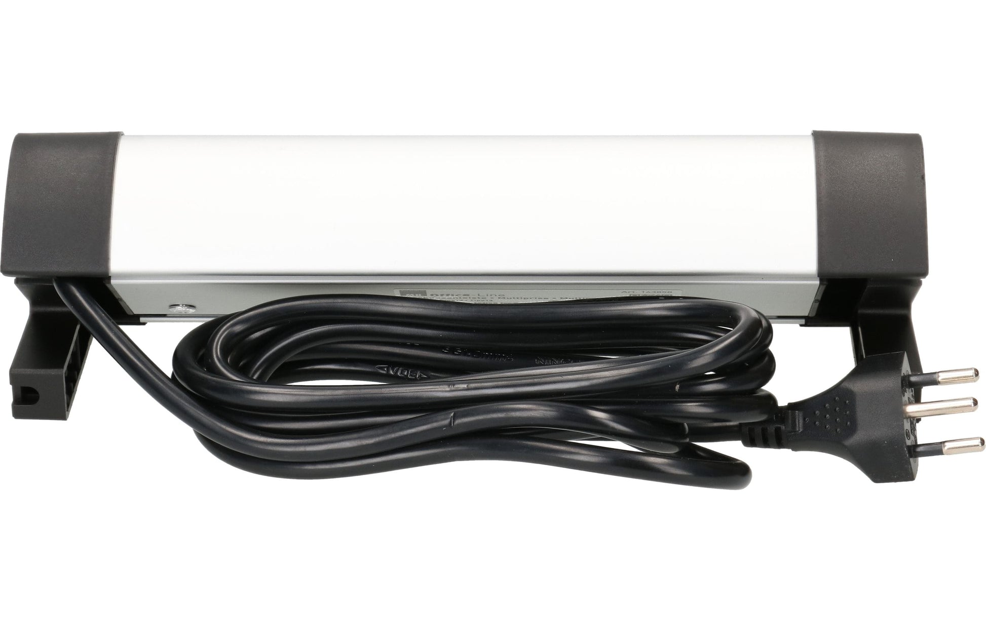 Max Hauri AG Max Hauri Alu-Office-Line – Tischsteckdosenleiste, 1× T13, 1× USB-A, 1× USB-C, 2,5 m, Stecker T12