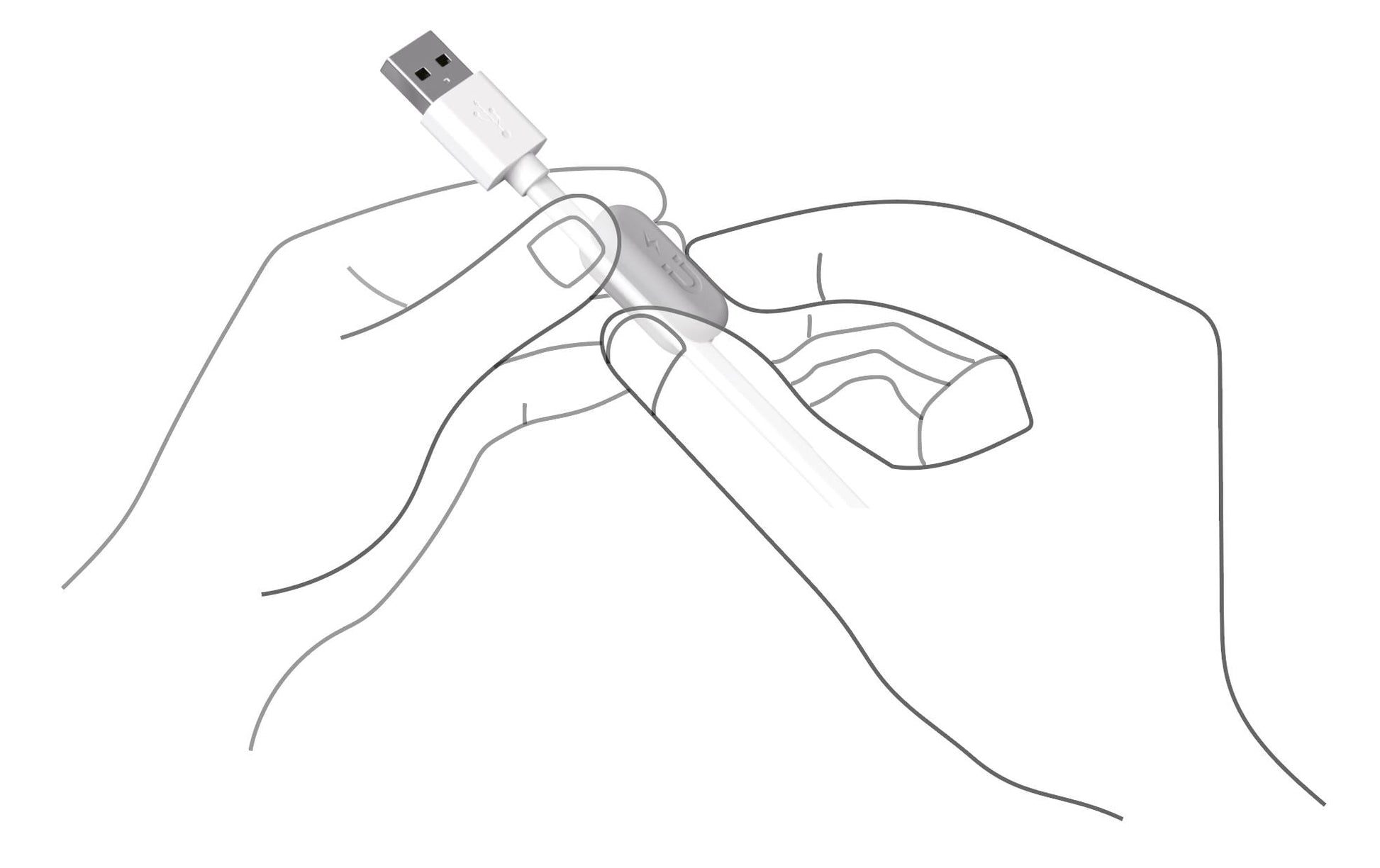 Max Hauri AG Max Hauri Kabelhalter, magnetisch, selbstklebend, Ø 3,5 mm, 5er-Pack – grau