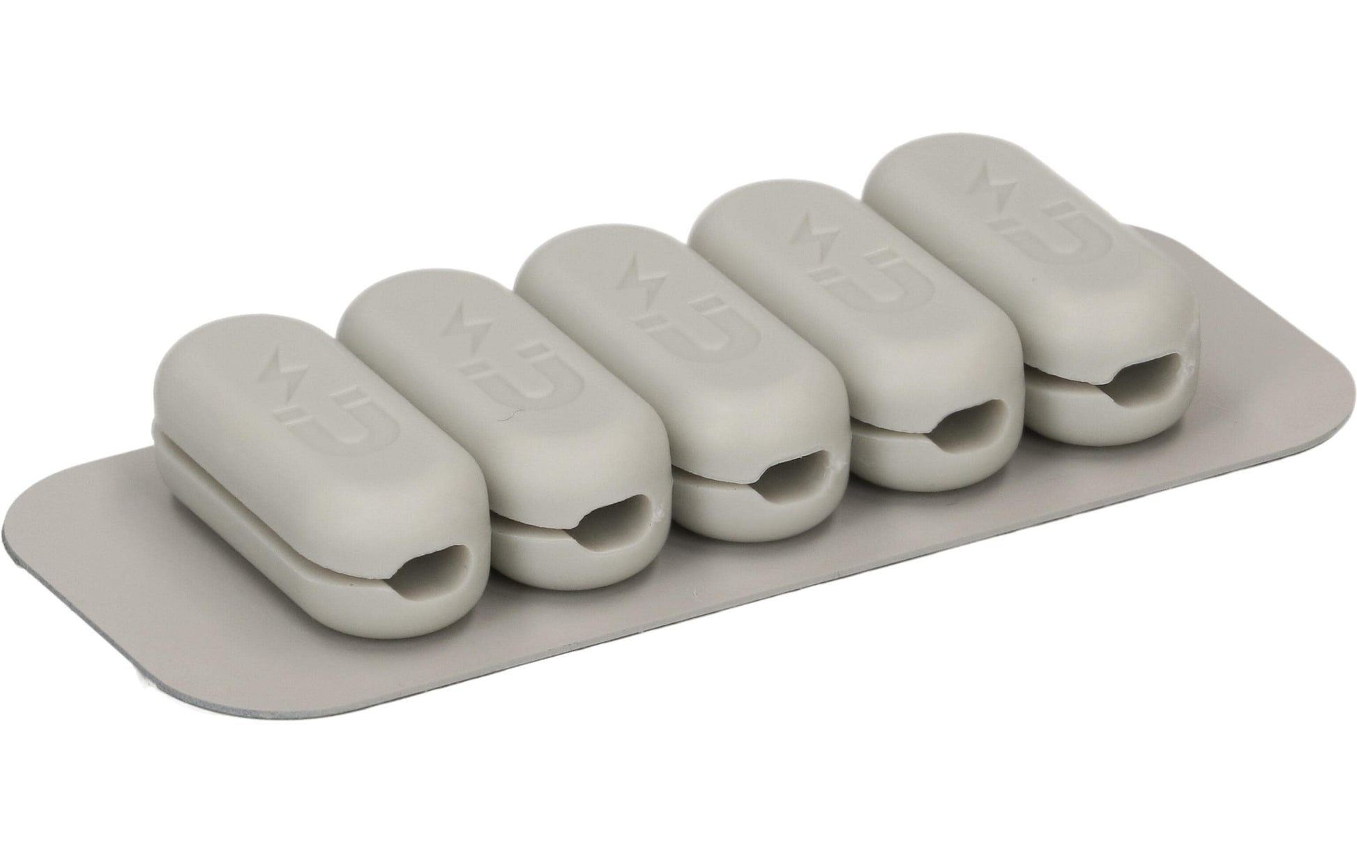 Max Hauri AG Max Hauri Kabelhalter, magnetisch, selbstklebend, Ø 3,5 mm, 5er-Pack – grau