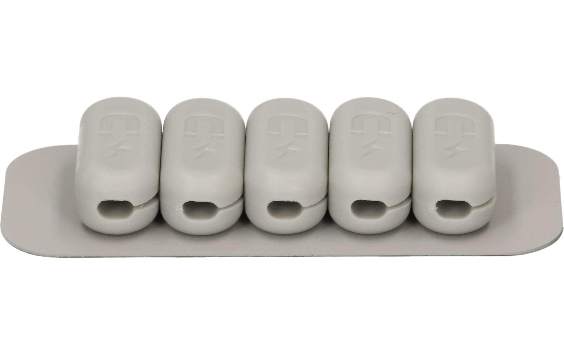 Max Hauri AG Max Hauri Kabelhalter, magnetisch, selbstklebend, Ø 3,5 mm, 5er-Pack – grau