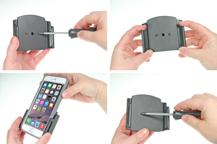 Brodit Auto-Halterung, schwenkbar, neigbar – für iPhone 6 Plus – Schwarz, ABS
