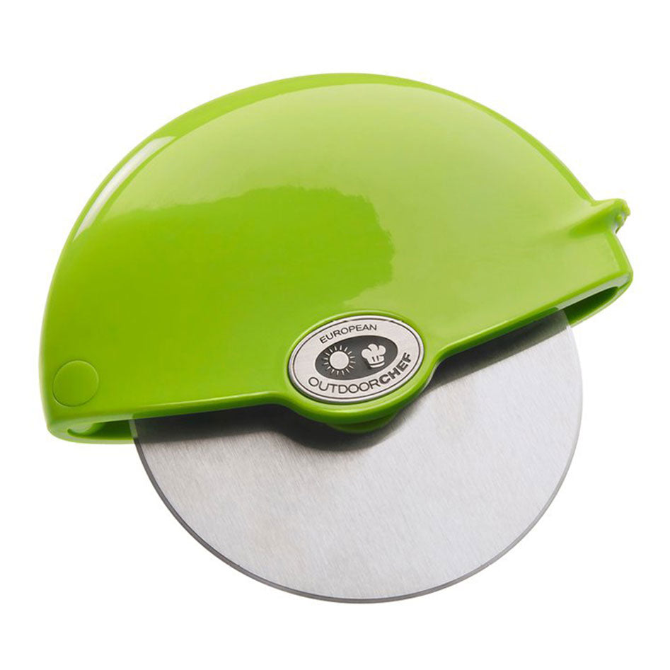 OUTDOORCHEF Pizzaschneider, 12,6 × 13,8 × 3,2 cm, Klinge aus Edelstahl, Griff aus Kunststoff, Grün, spülmaschinenfest
