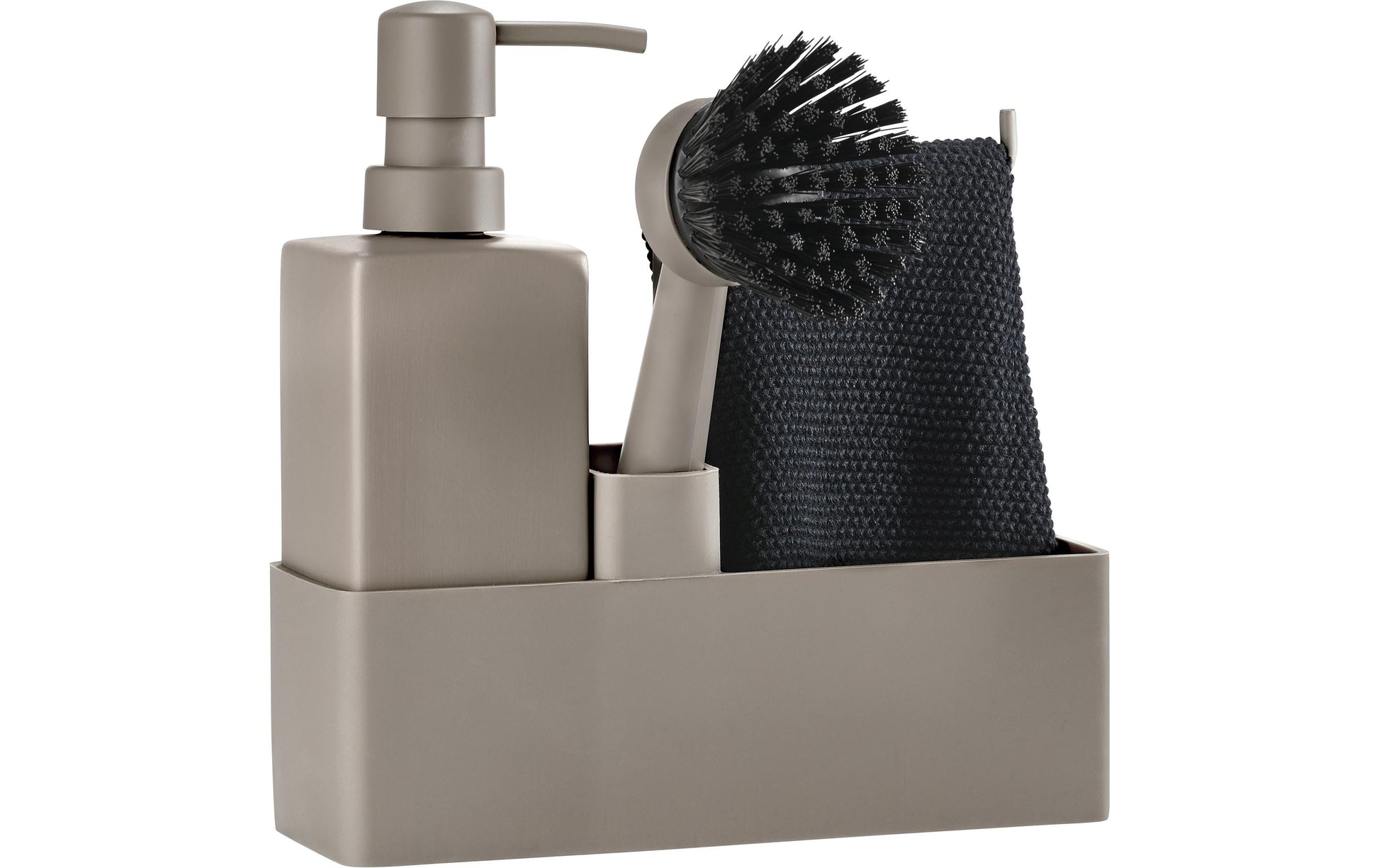 Zone Denmark Spül-Butler – 0,4 l Spender – Silikon/Keramik – Taupe – 4 Stk. – 6,0 × 19,0 × 20,5 cm