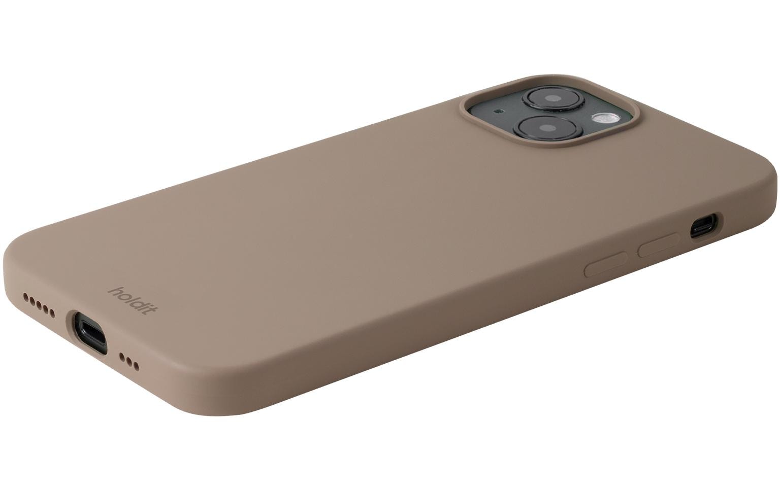 HoldIt Backcover – für Apple iPhone 15 Plus – hellbraun – Silikon