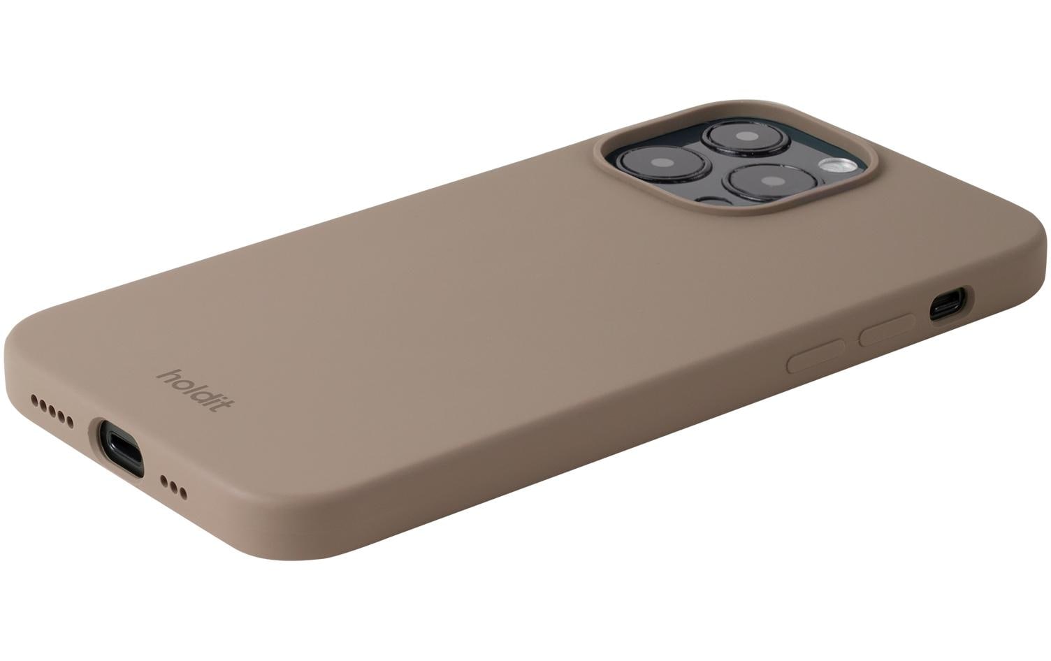 HoldIt Backcover – für Apple iPhone 14 Pro Max, Silikon, Mocha Brown