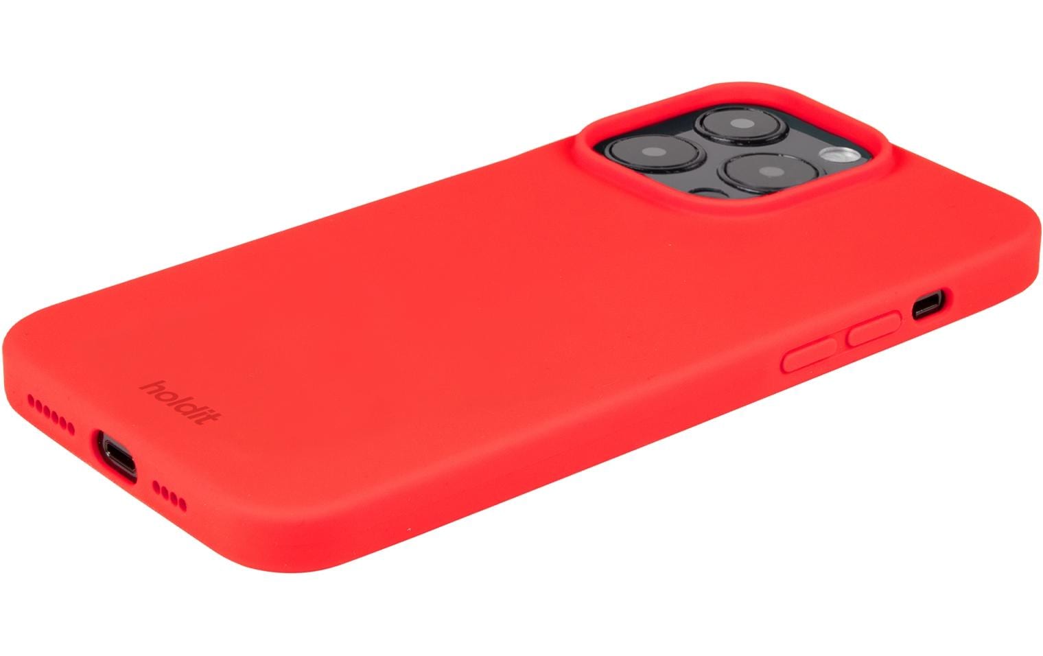 Holdit Backcover – für Apple iPhone 14 Pro Max, Silikon, Chili Red, stossdämpfend