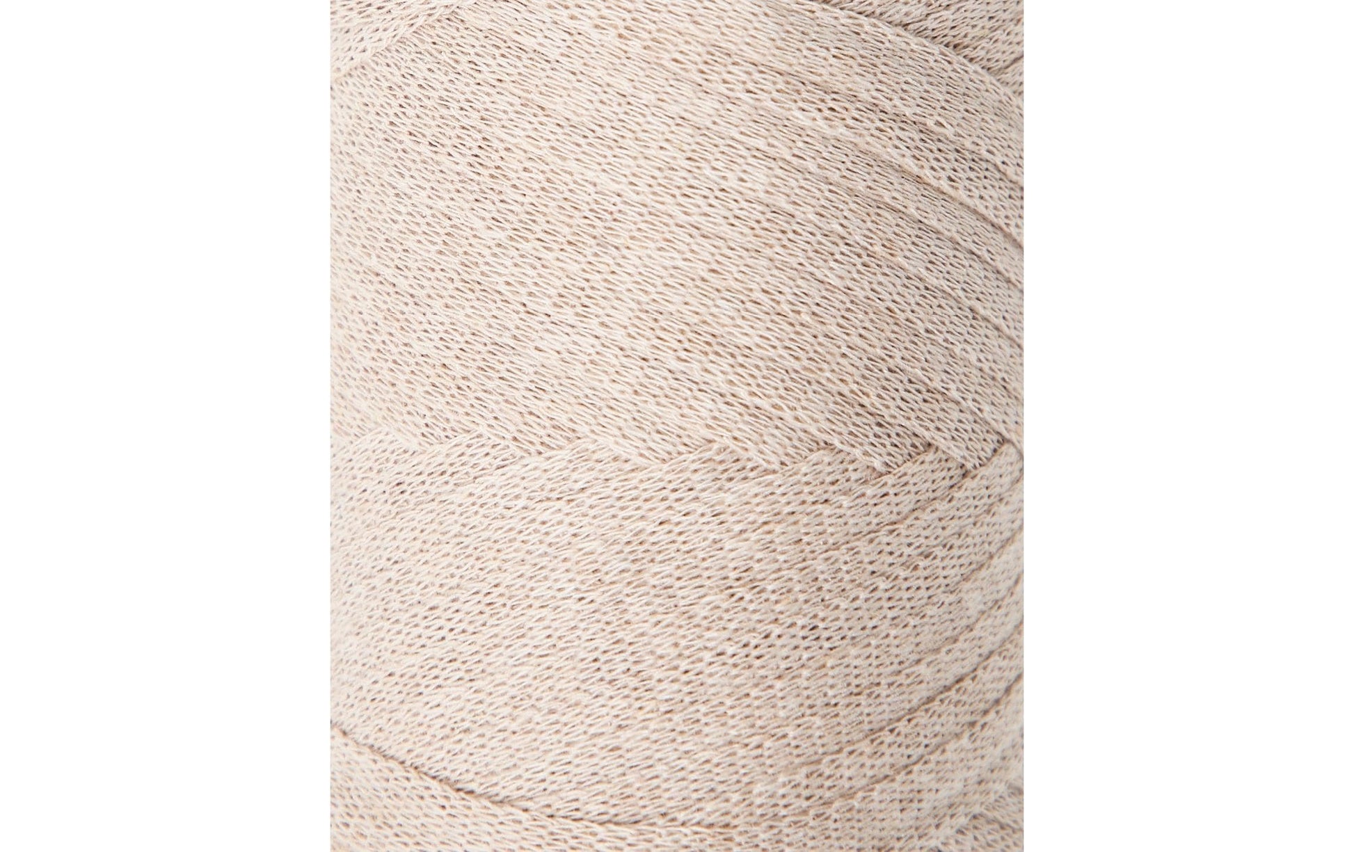 lalana Ribbon Pura Textilgarn Beige – 200 g, 95 m, 80% Baumwolle/20% Polyester