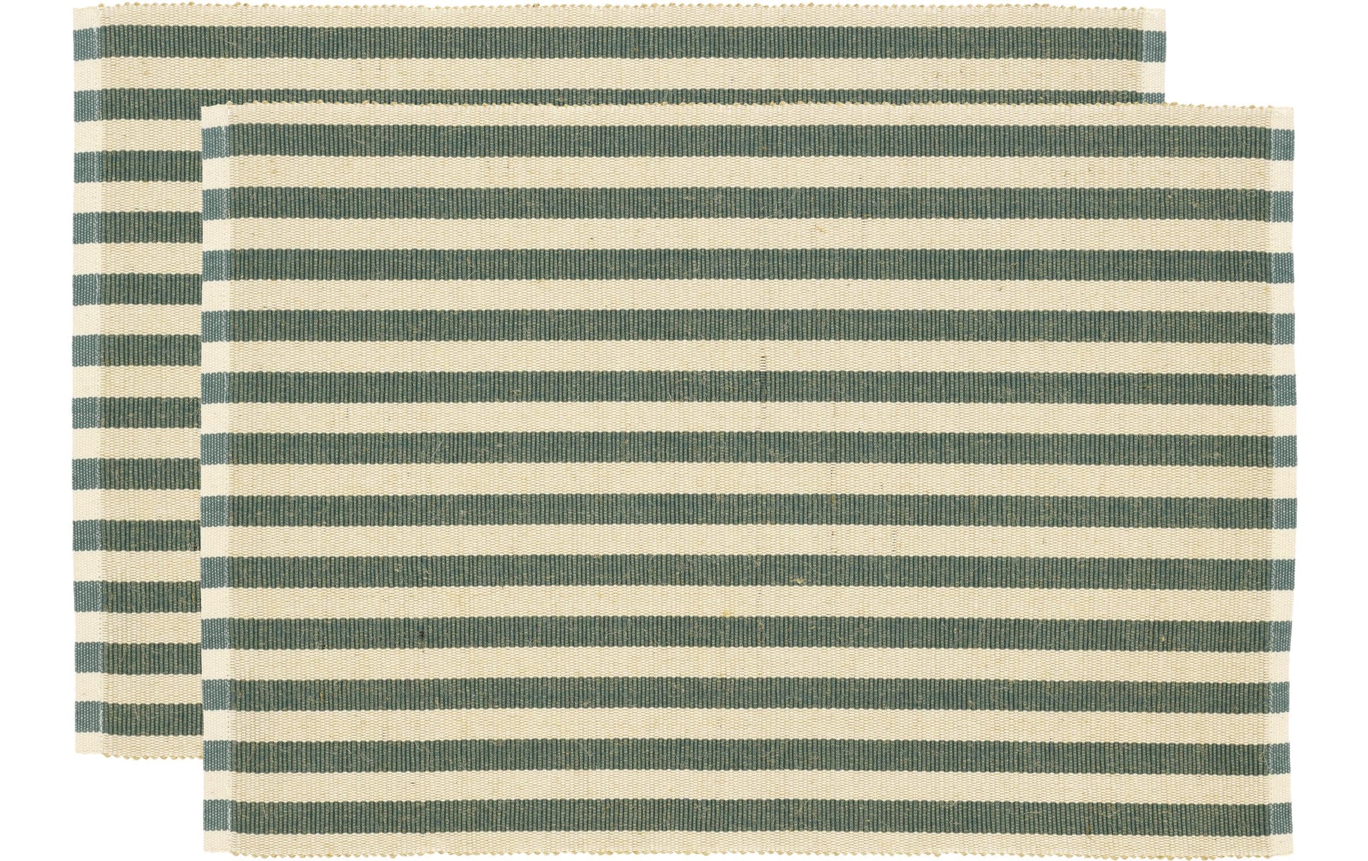 Södahl Tischset Statement Stripe – Jute/Baumwolle, Grün, 48 × 33 cm – 2er-Set