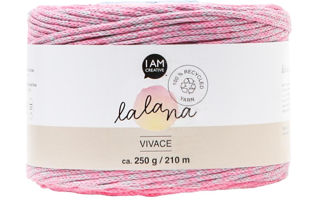 lalana Vivace Capri Wolle Pink – 250 g, 210 m, Nadel 10 mm, 80% Baumwolle/20% andere Fasern