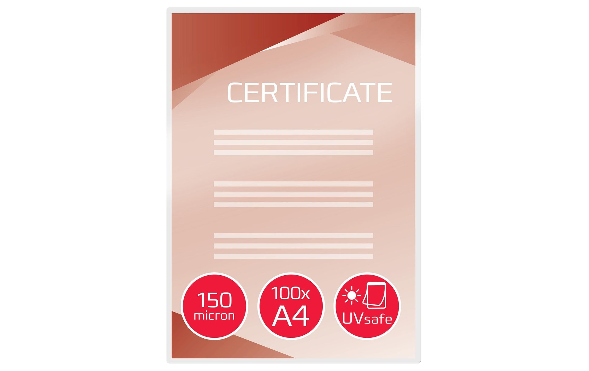 GBC Laminierfolien A4 glänzend – 2×150 µm, 100 Stk.