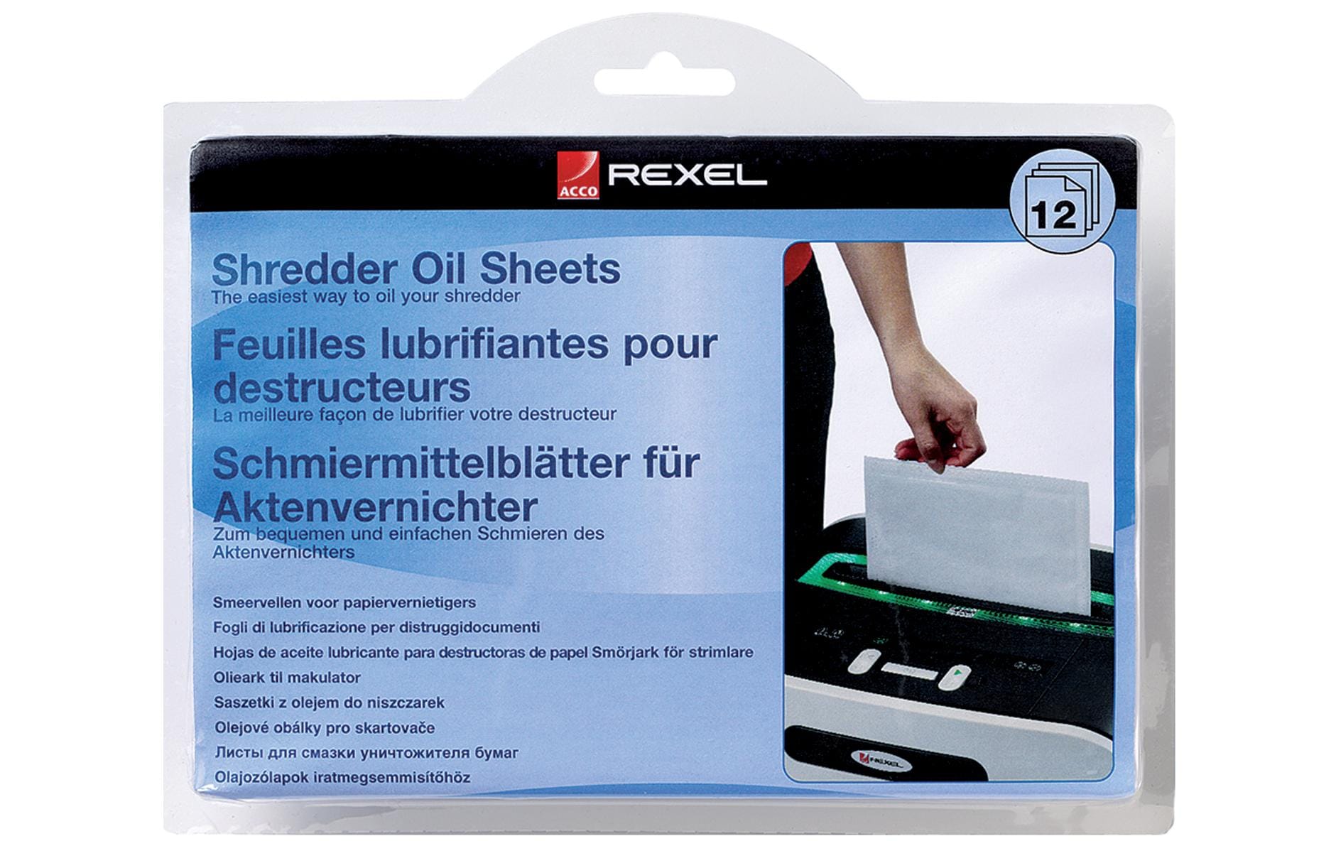 Rexel Aktenvernichter-Ölblätter – 20 Stk., 222 × 180 mm