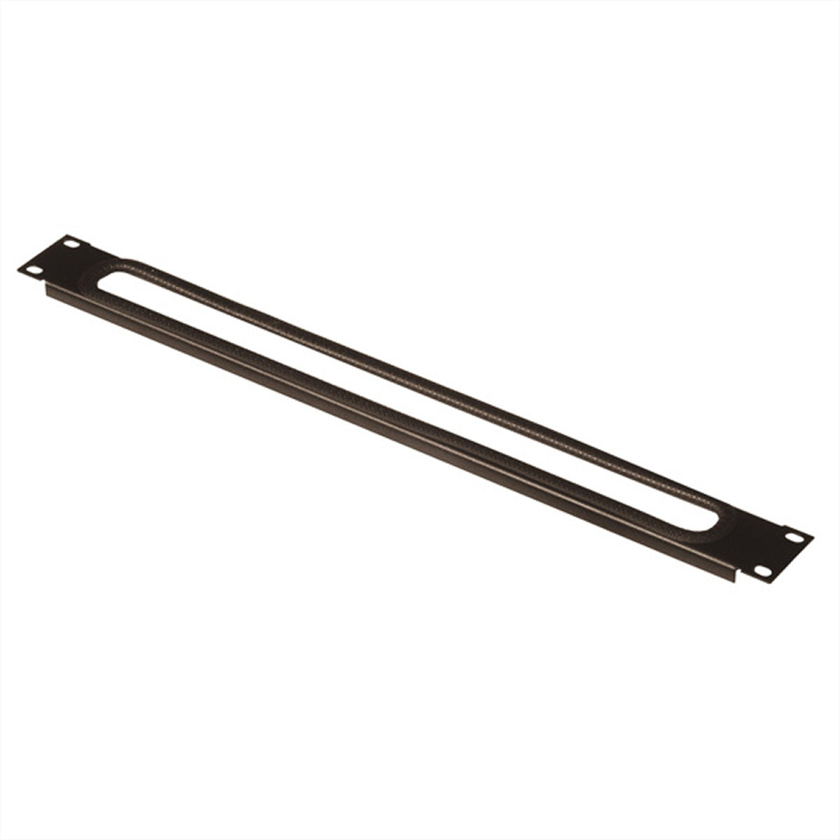 Conteg DP-01-VENT – 19" Durchführungspanel, 1 HE, 2 Kabelösen, für 19" Rack, Schwarz