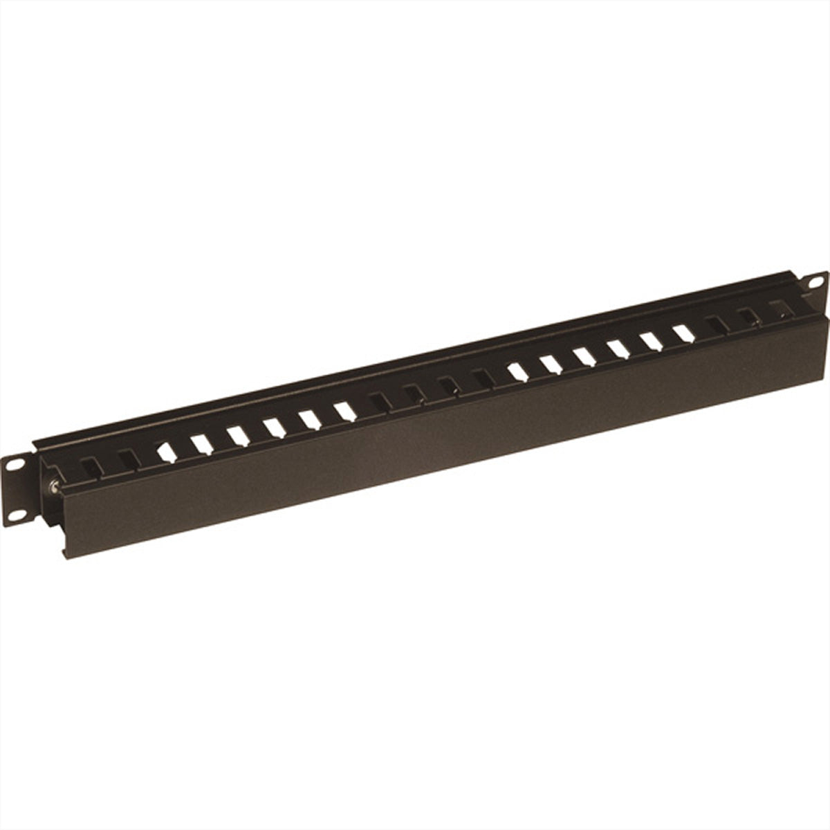 Conteg 19"-Kabelführung – 2U, 80×60 mm, schwarz